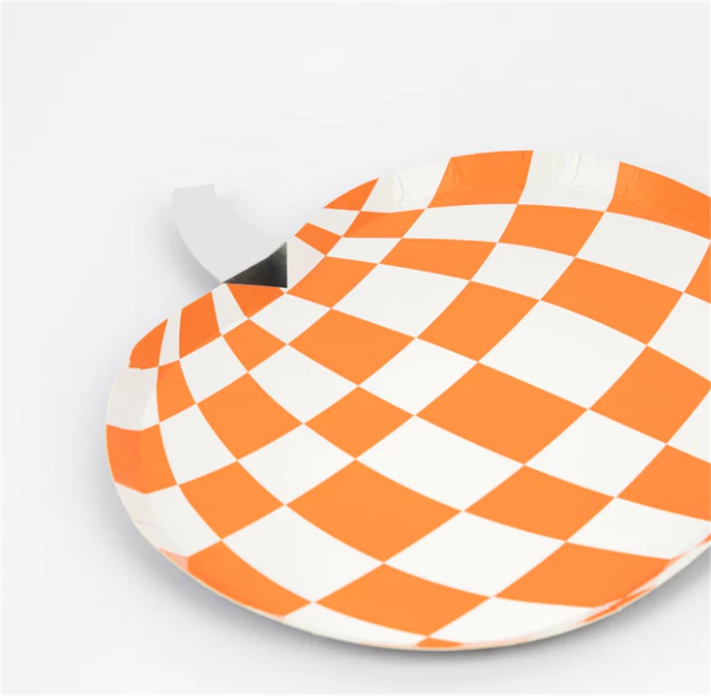 Mod Pattern Pumpkin Plates - Modern Balkabağı Tabaklar (8'li)