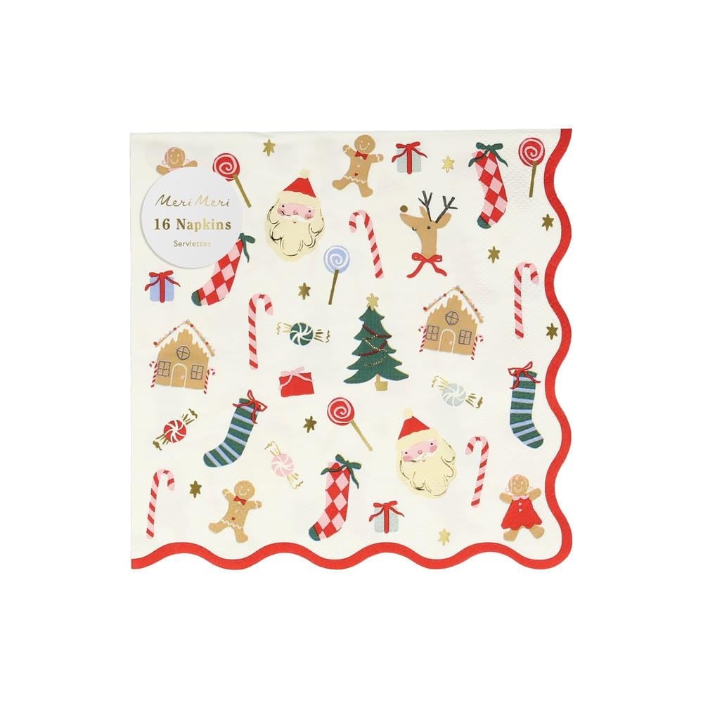 Jolly Christmas Large Napkins - Yeni Yıl Peçeteler (L) (16'lı)