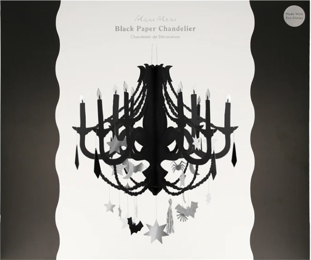 Black Paper Chandelier - Siyah Avize