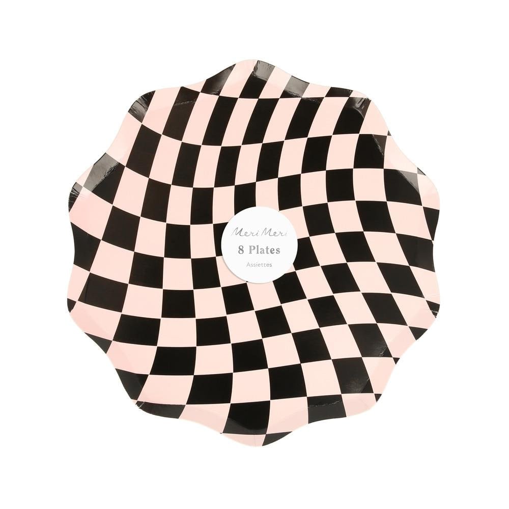 Halloween Checker Side Plates - Cadılar Bayramı Damalı Tabaklar (M) (8'li)