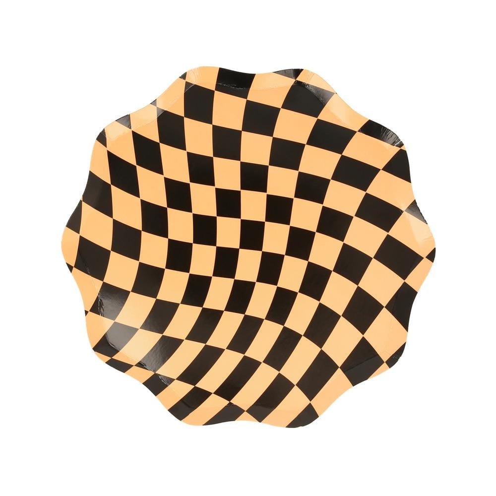 Halloween Checker Side Plates - Cadılar Bayramı Damalı Tabaklar (M) (8'li)