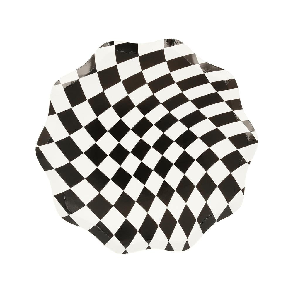 Halloween Checker Side Plates - Cadılar Bayramı Damalı Tabaklar (M) (8'li)