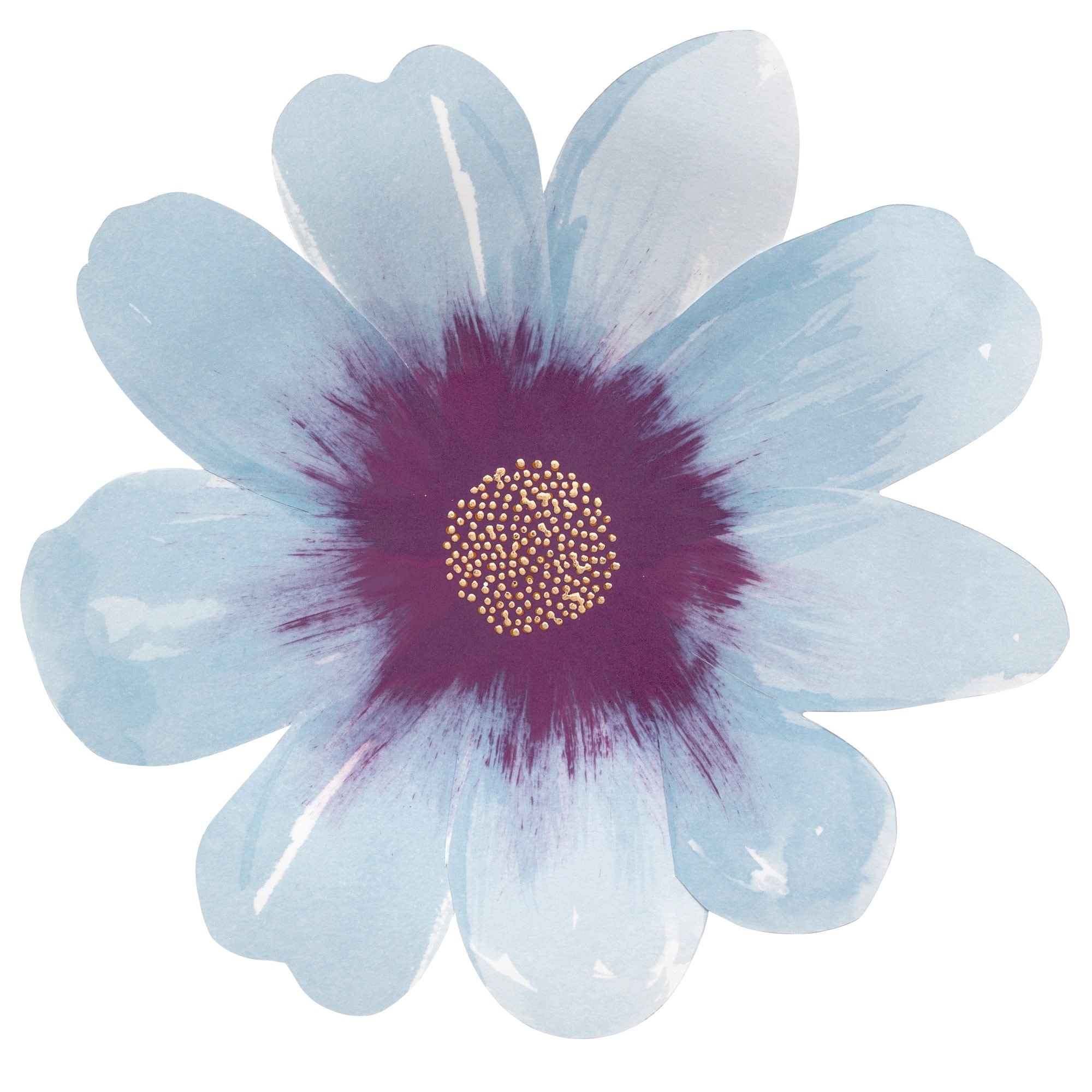 Flower Garden Plates - Çiçek Bahçesi Tabaklar - L - 8'li