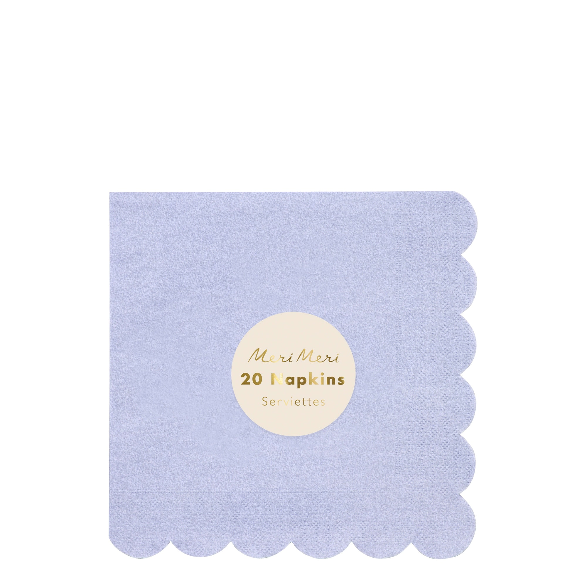 Pale Blue Napkins - Açık Lila Peçeteler - L - 20'li