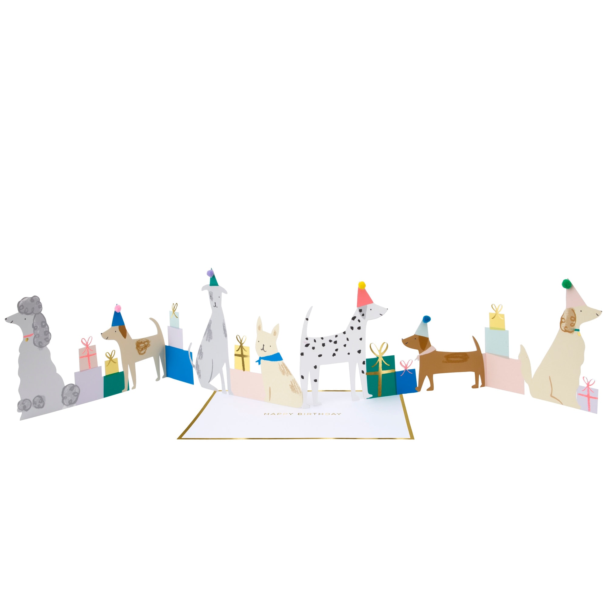 Dog Concertina Card - Köpek Tebrik Kartı