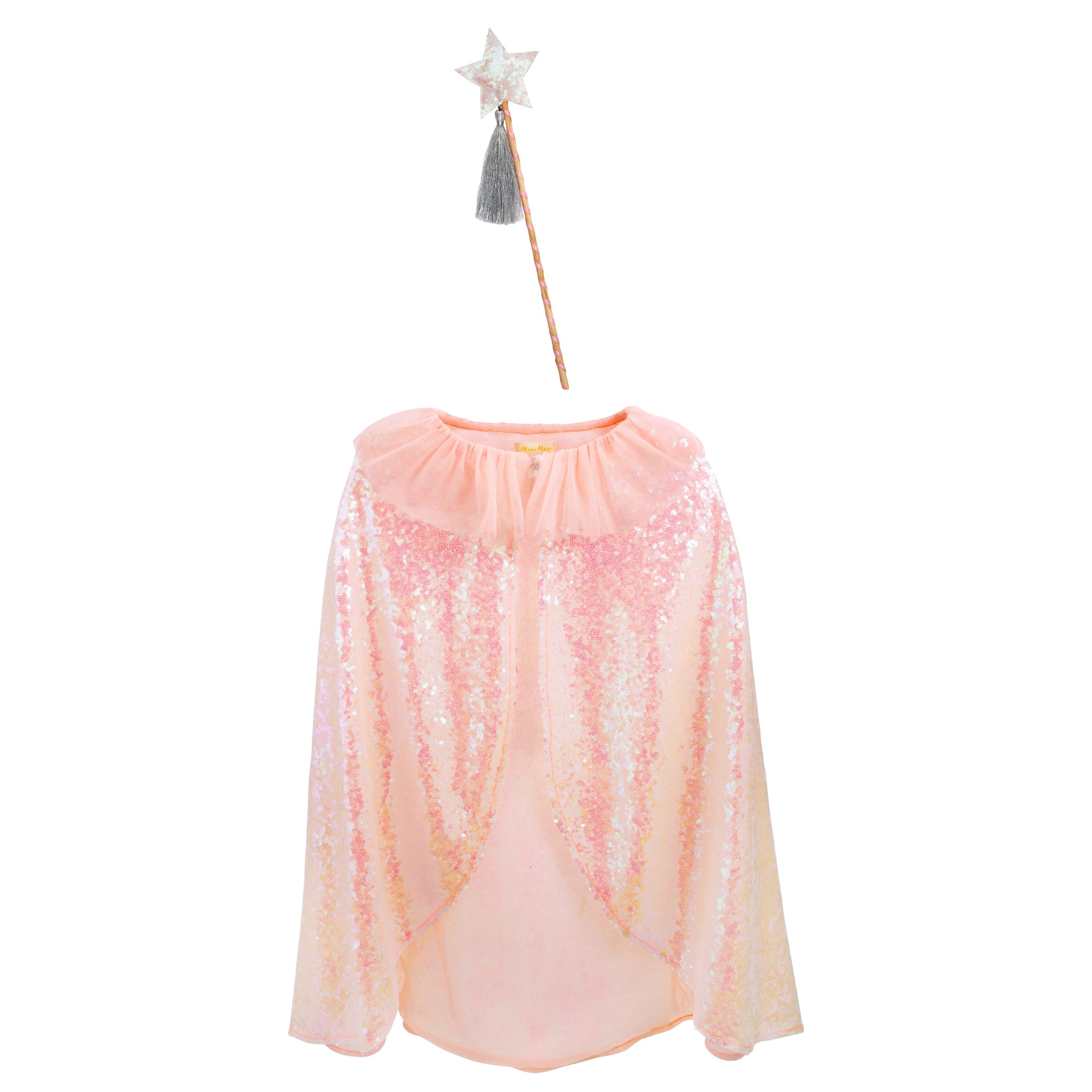 Iridescent Sequin Cape Dress-Up - Pullu Pelerin ve Değnek