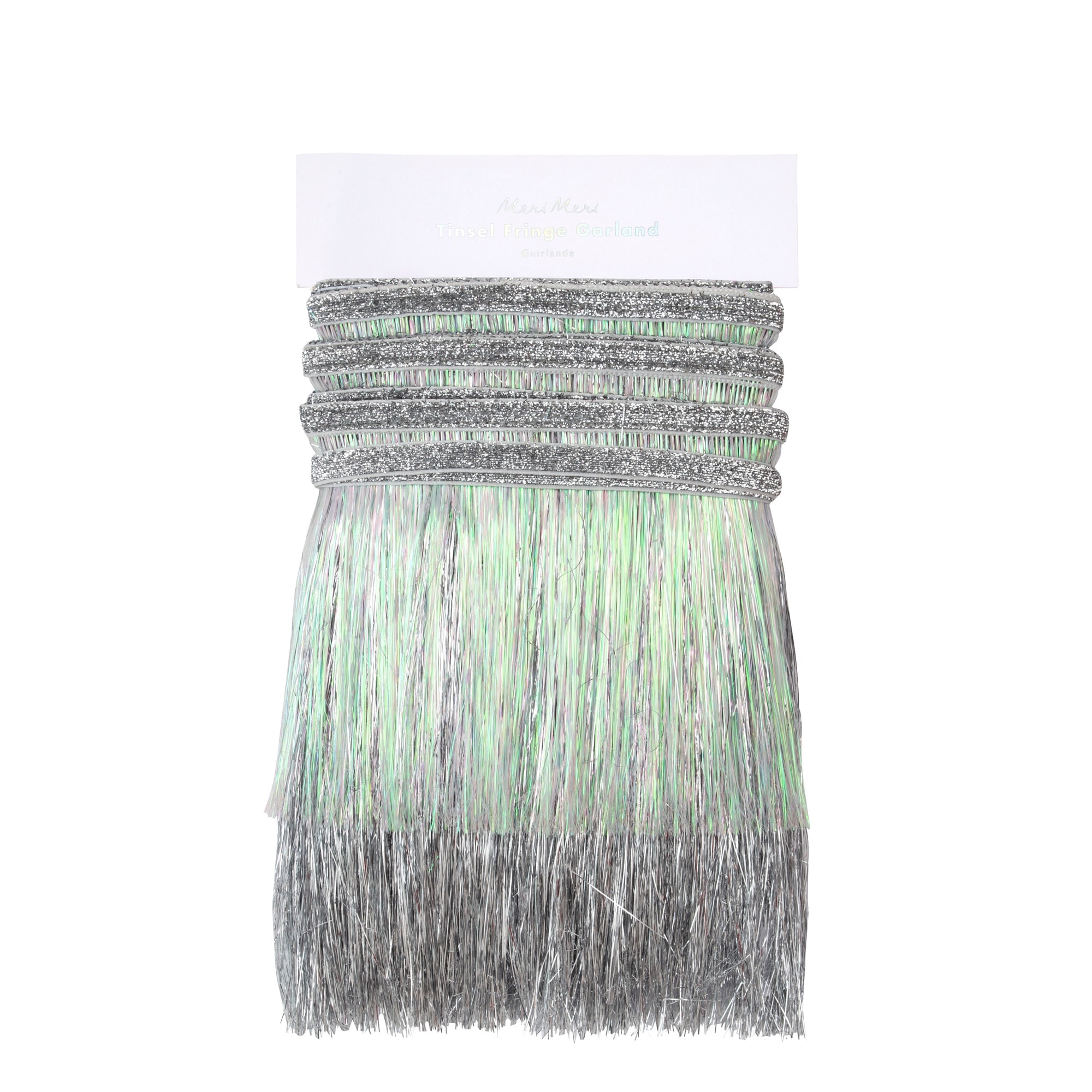 Silver Iridescent Tinsel Fringe Garland - Gümüş Püsküllü Asılan Süs