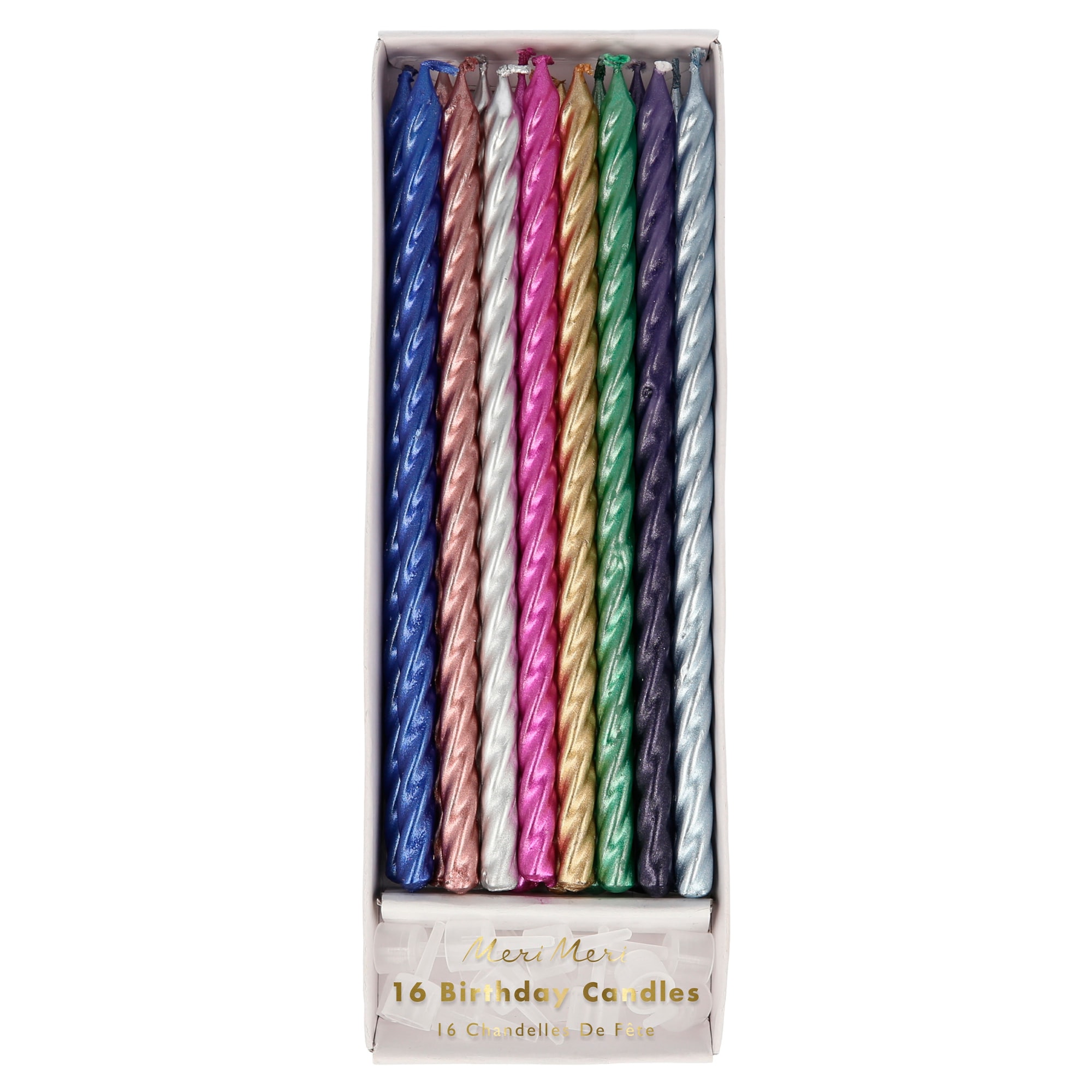 Multi Metallic Twisted Candles - Metalik Mumlar