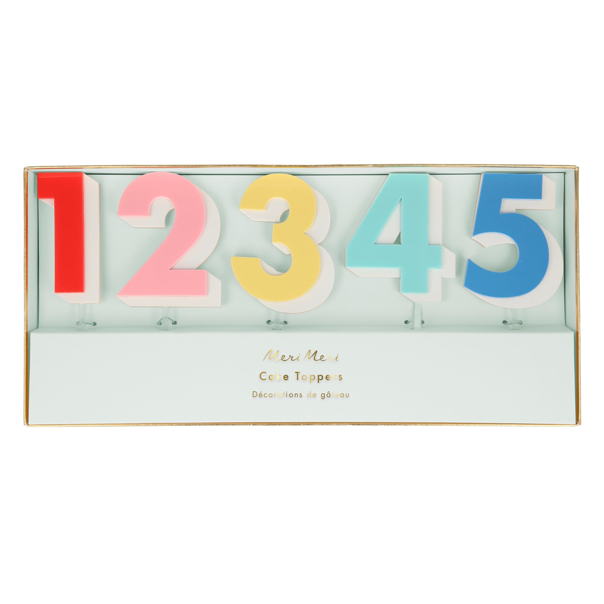 Rainbow Number Acrylic Toppers - Gökkuşağı Rakamlar Akrilik Pasta Süsü
