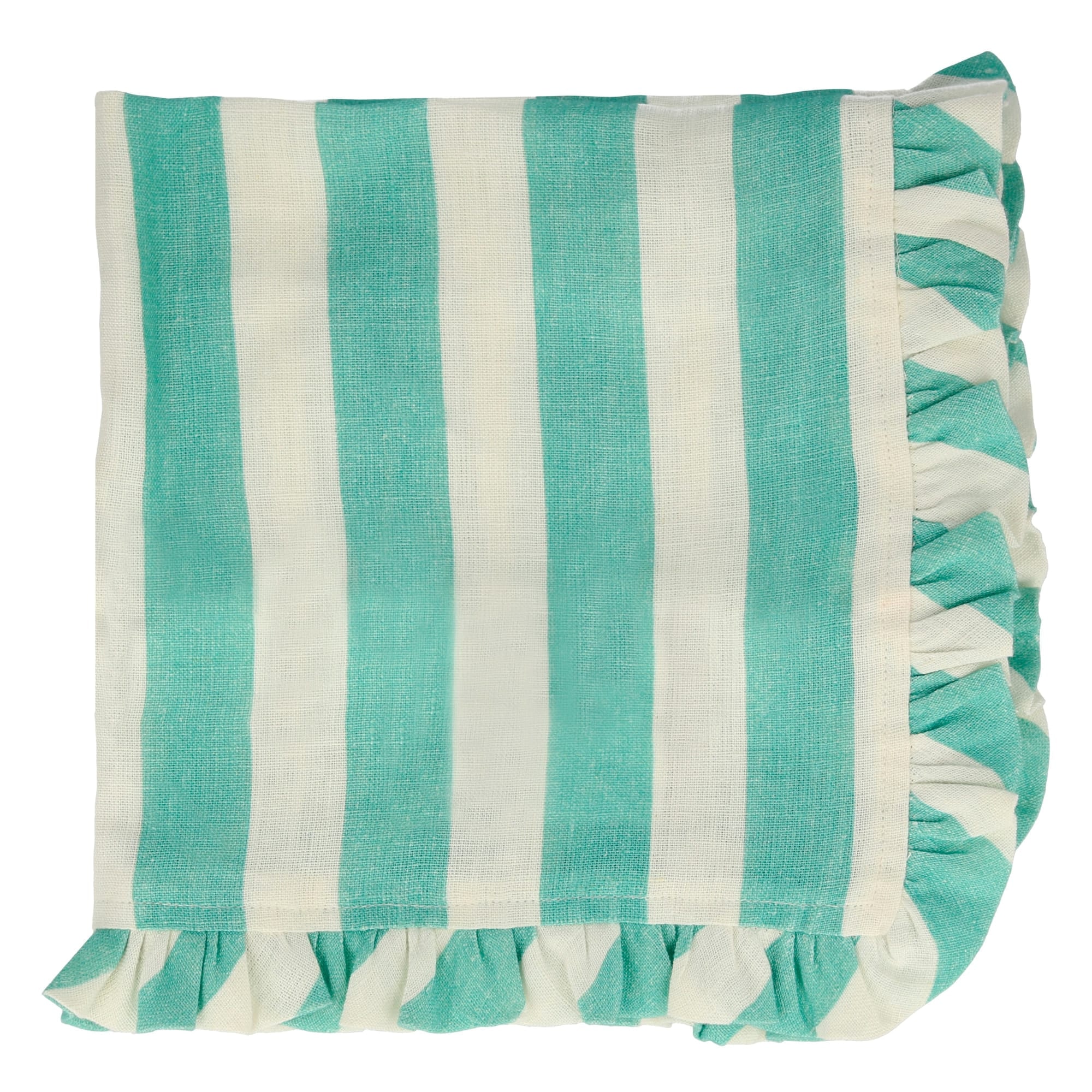 Stripe Ruffle Napkins - Şerit Fırfırlı Kumaş Peçeteler - 4'lü