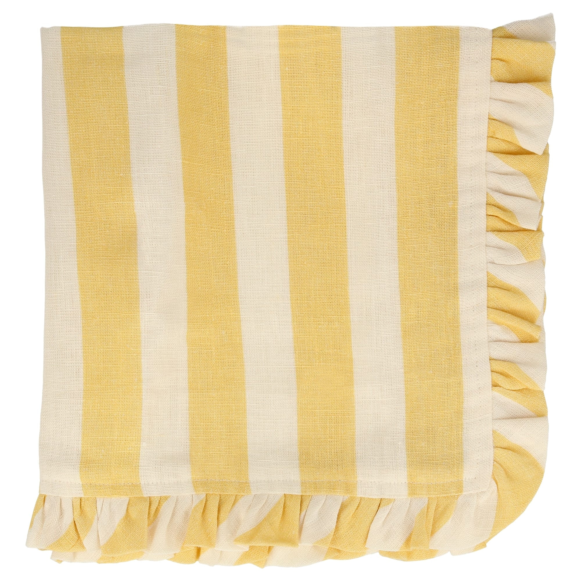 Stripe Ruffle Napkins - Şerit Fırfırlı Kumaş Peçeteler - 4'lü