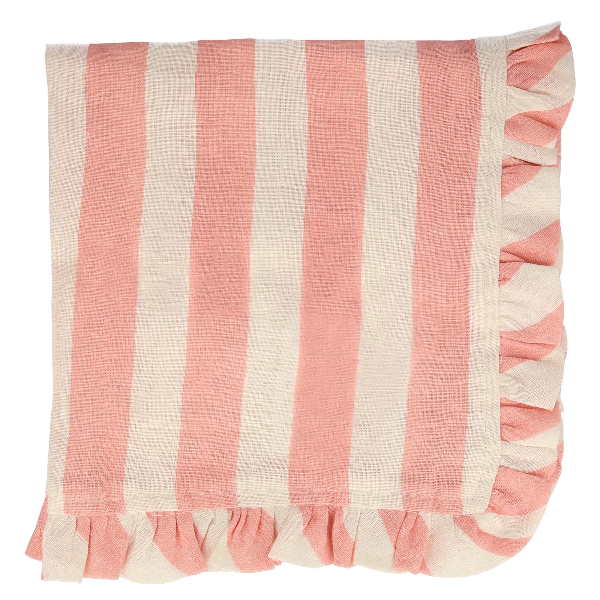 Stripe Ruffle Napkins - Şerit Fırfırlı Kumaş Peçeteler - 4'lü