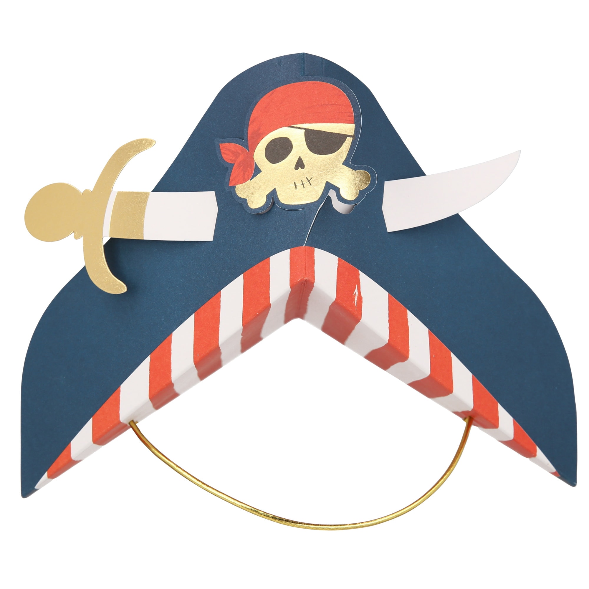 Blue Pirate Party Hats - Korsan Parti Şapkaları - 8'li