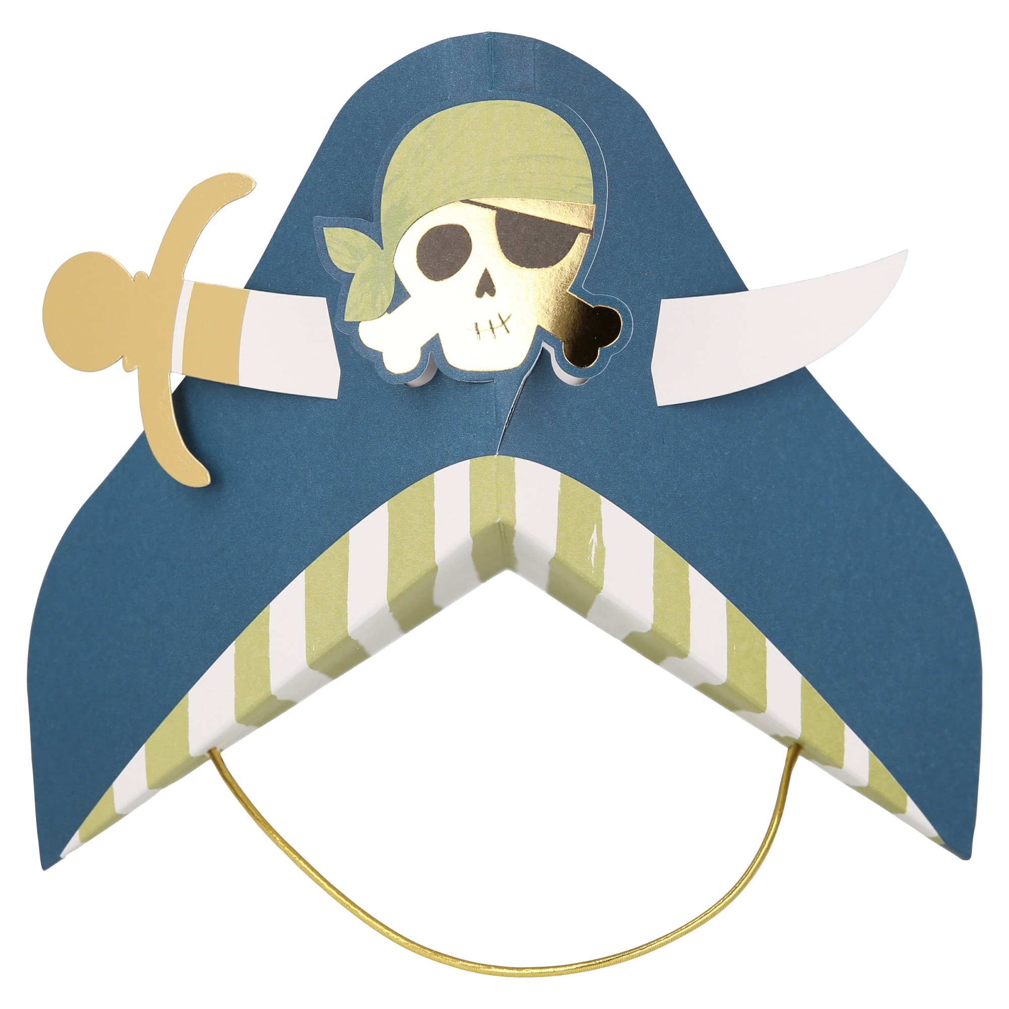 Blue Pirate Party Hats - Korsan Parti Şapkaları - 8'li