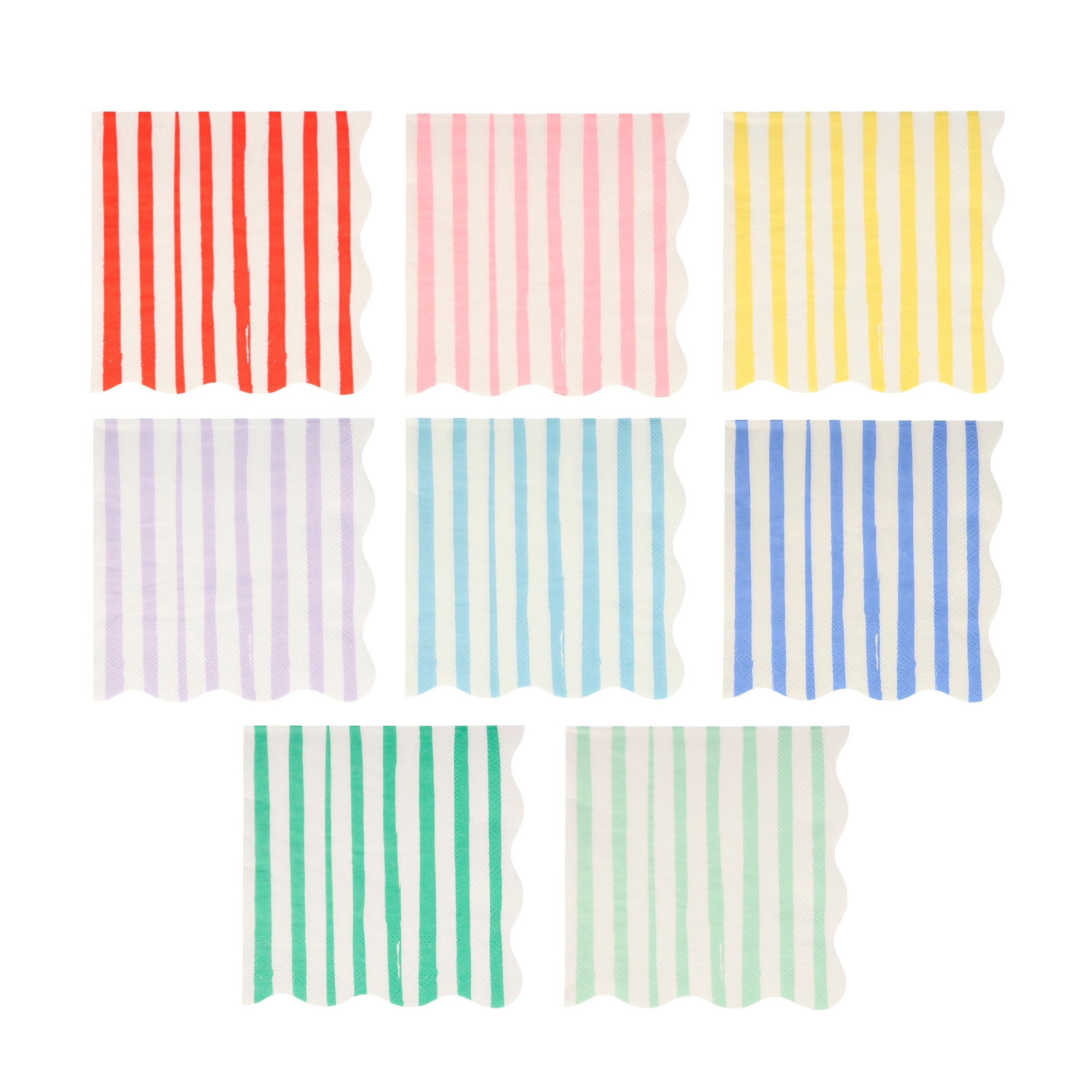 Mixed Stripe Napkins - Karışık Çizgili Peçeteler - S - 16'lı