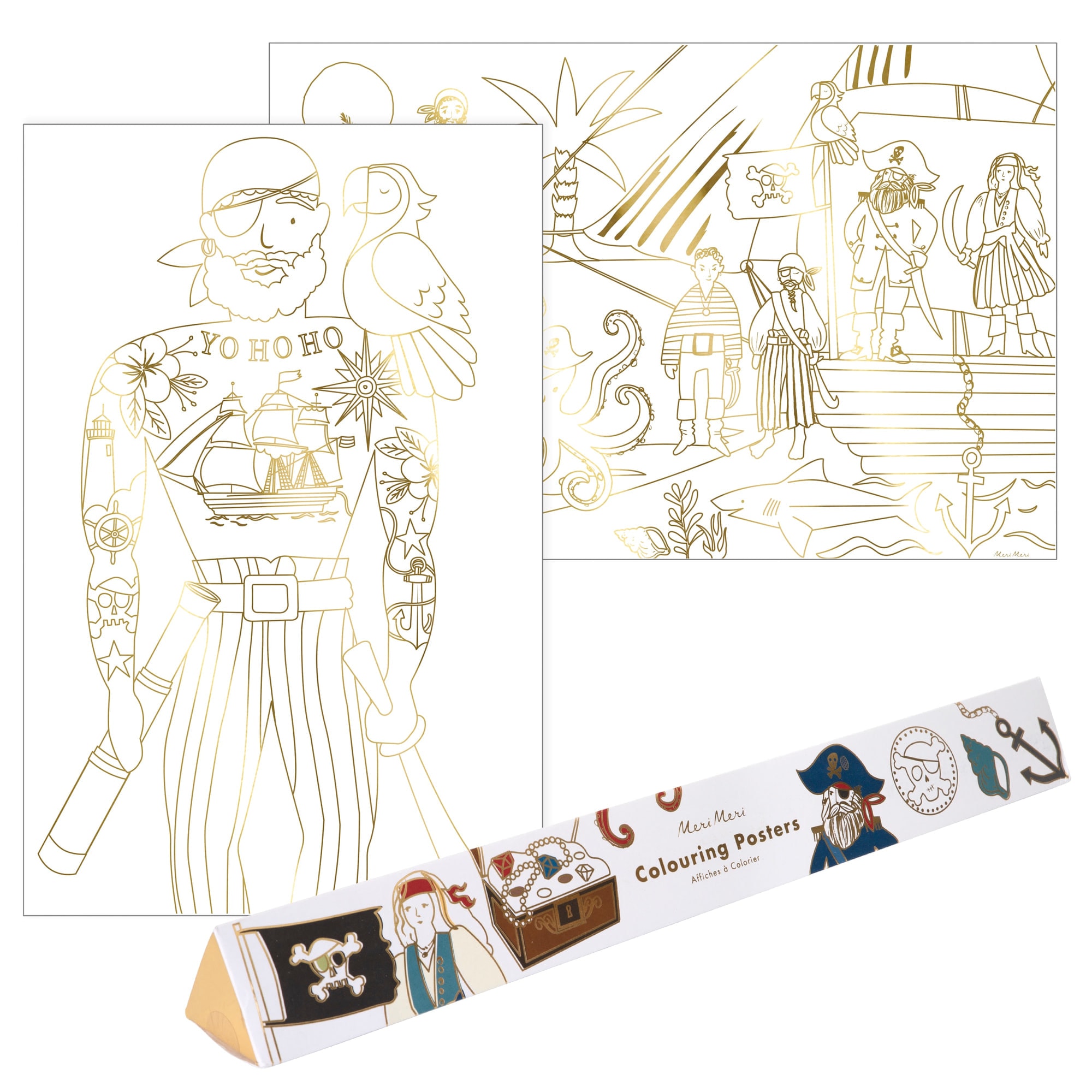 Pirate Colouring Posters - Korsan Boyamalı Poster