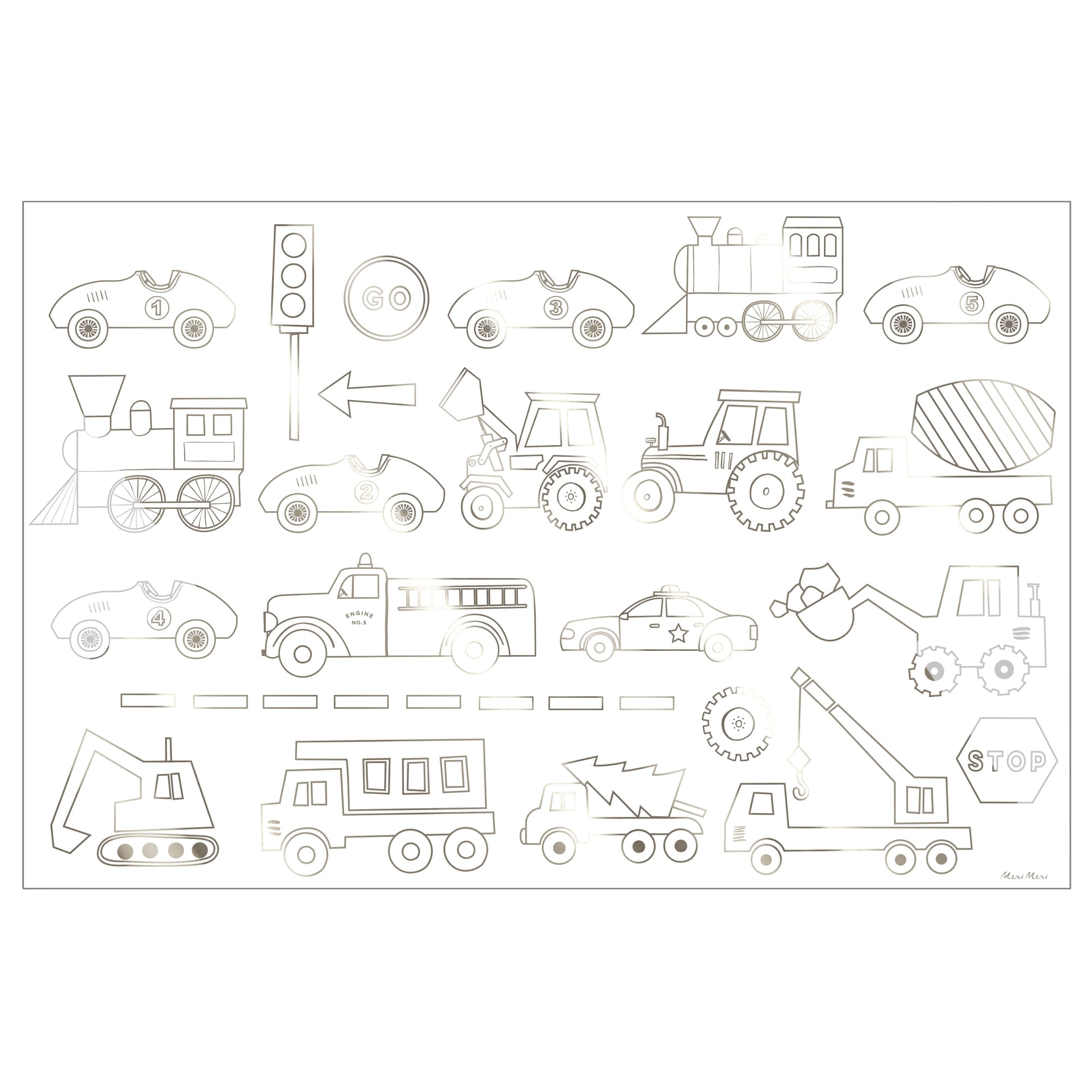 Construction Colouring Posters - İnşaat Boyamalı Poster