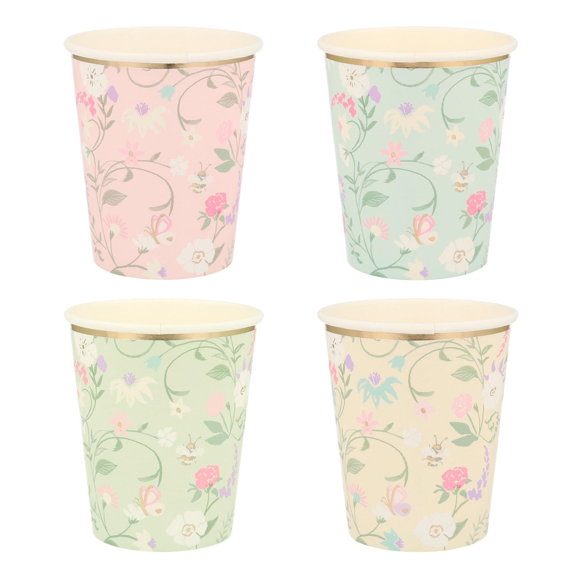 Ladurée Paris Floral Cups - Ladurée Paris Çiçekli Bardaklar - 8'li