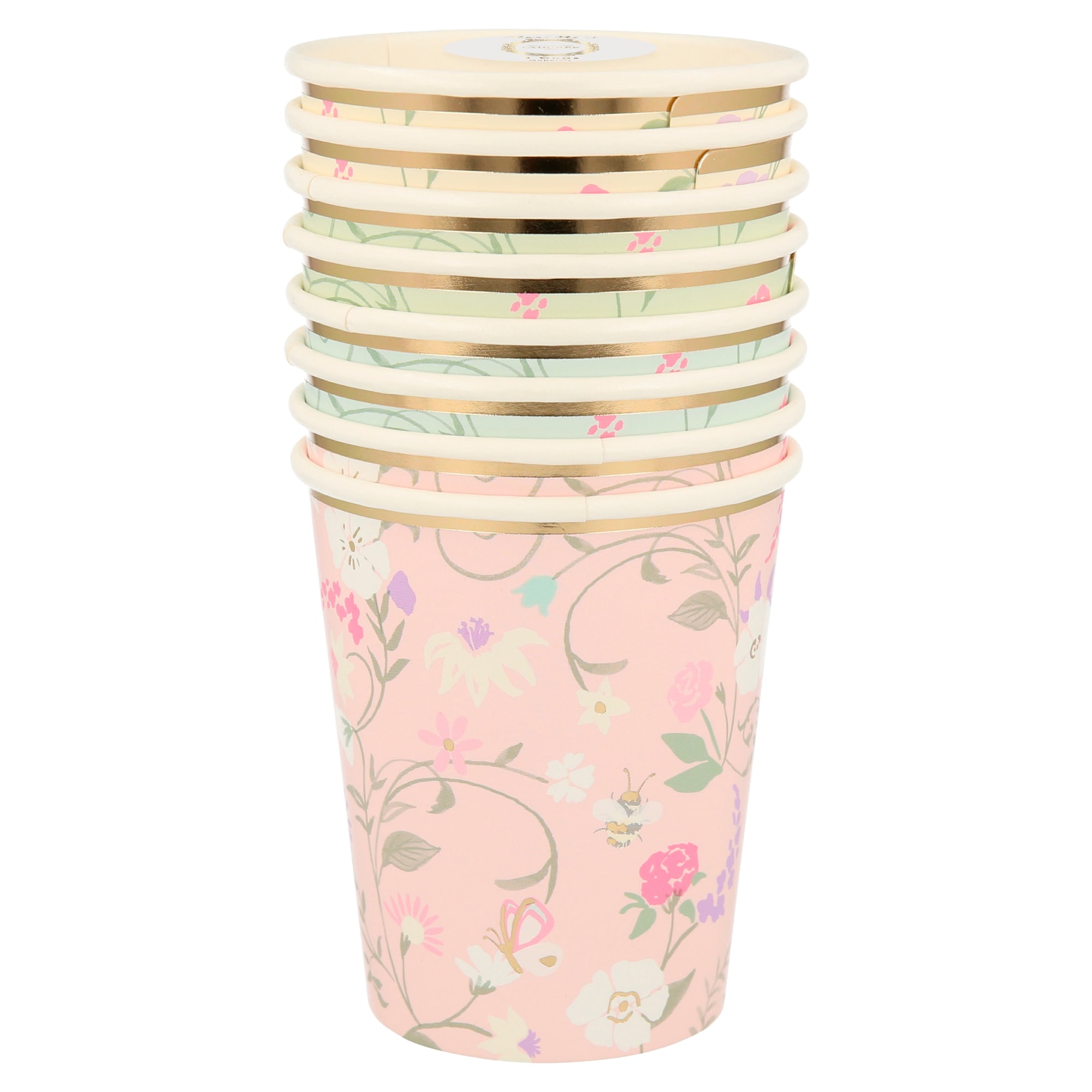 Ladurée Paris Floral Cups - Ladurée Paris Çiçekli Bardaklar - 8'li