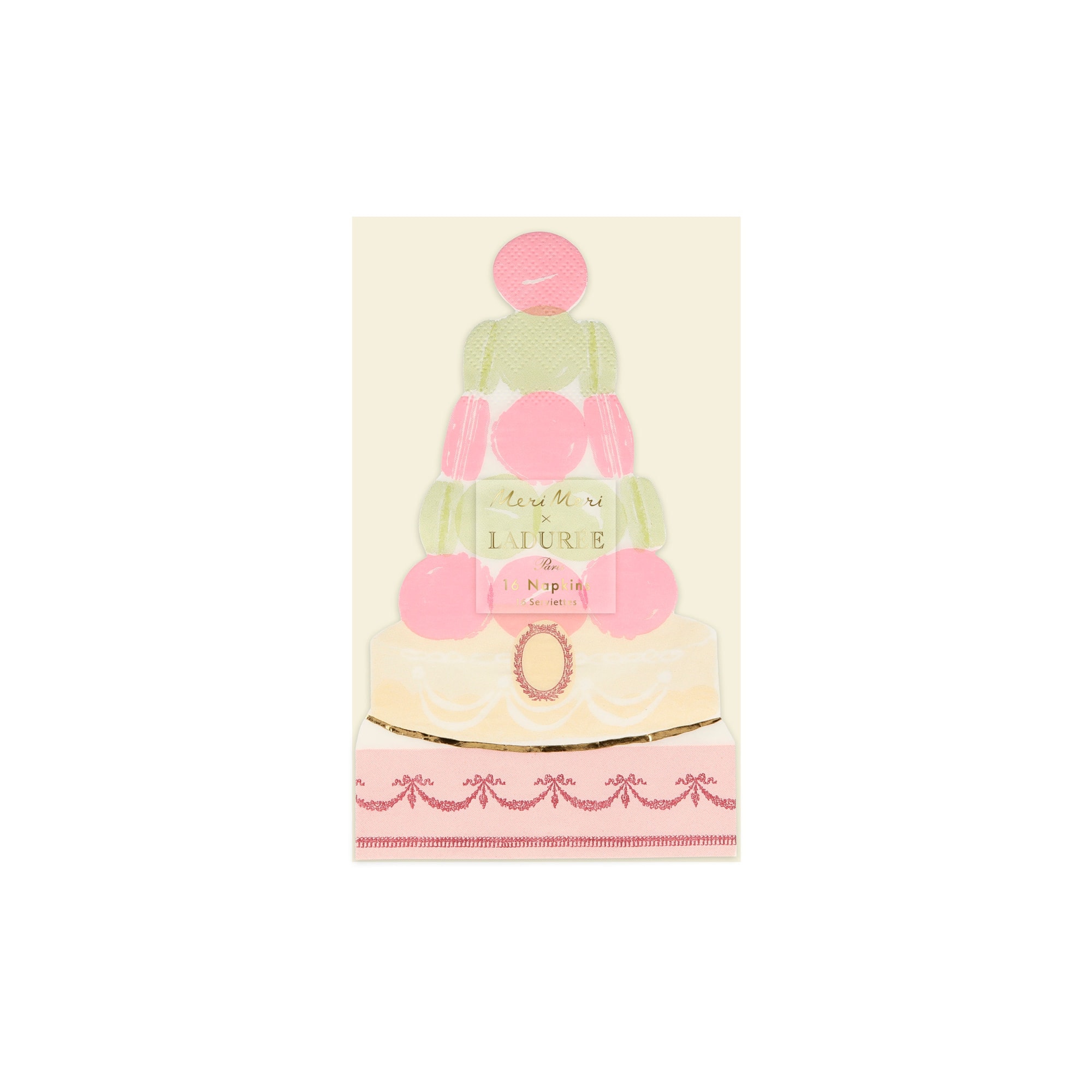 Ladurée Paris Macaron Pyramid Napkins - Ladurée Paris Makaron Piramit Peçeteler - 16'lı