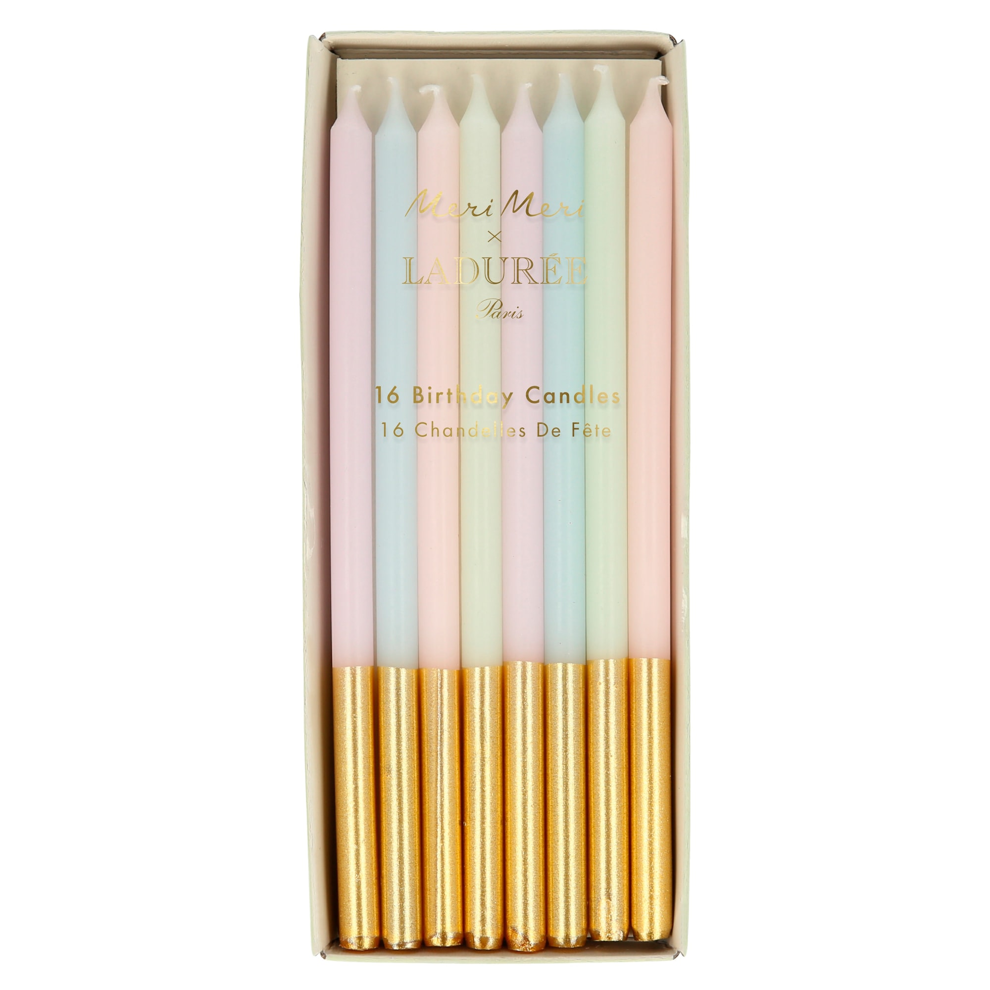 Ladurée Paris Gold Leaf Candles - Laduree Paris Altın Detaylı Mumlar (16'lı)