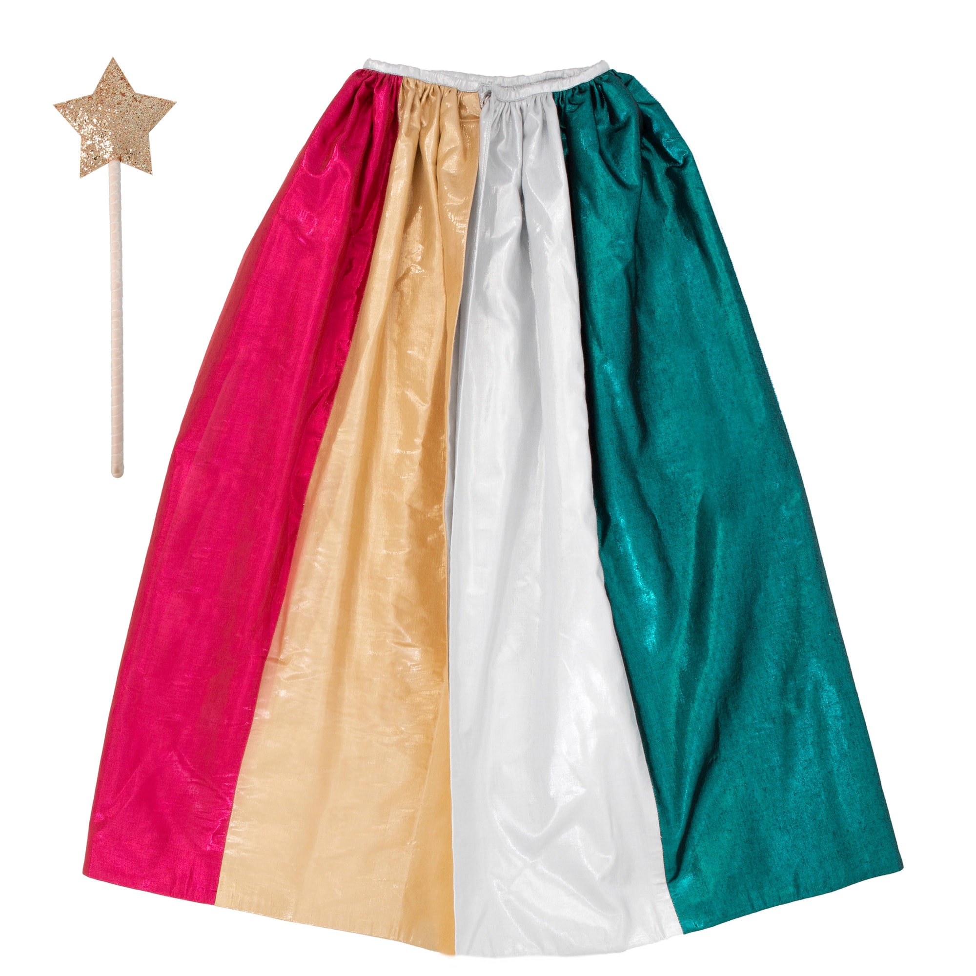 Metallic Rainbow Cape & Wand - Metalik Gökkuşağı Pelerin & Değnek