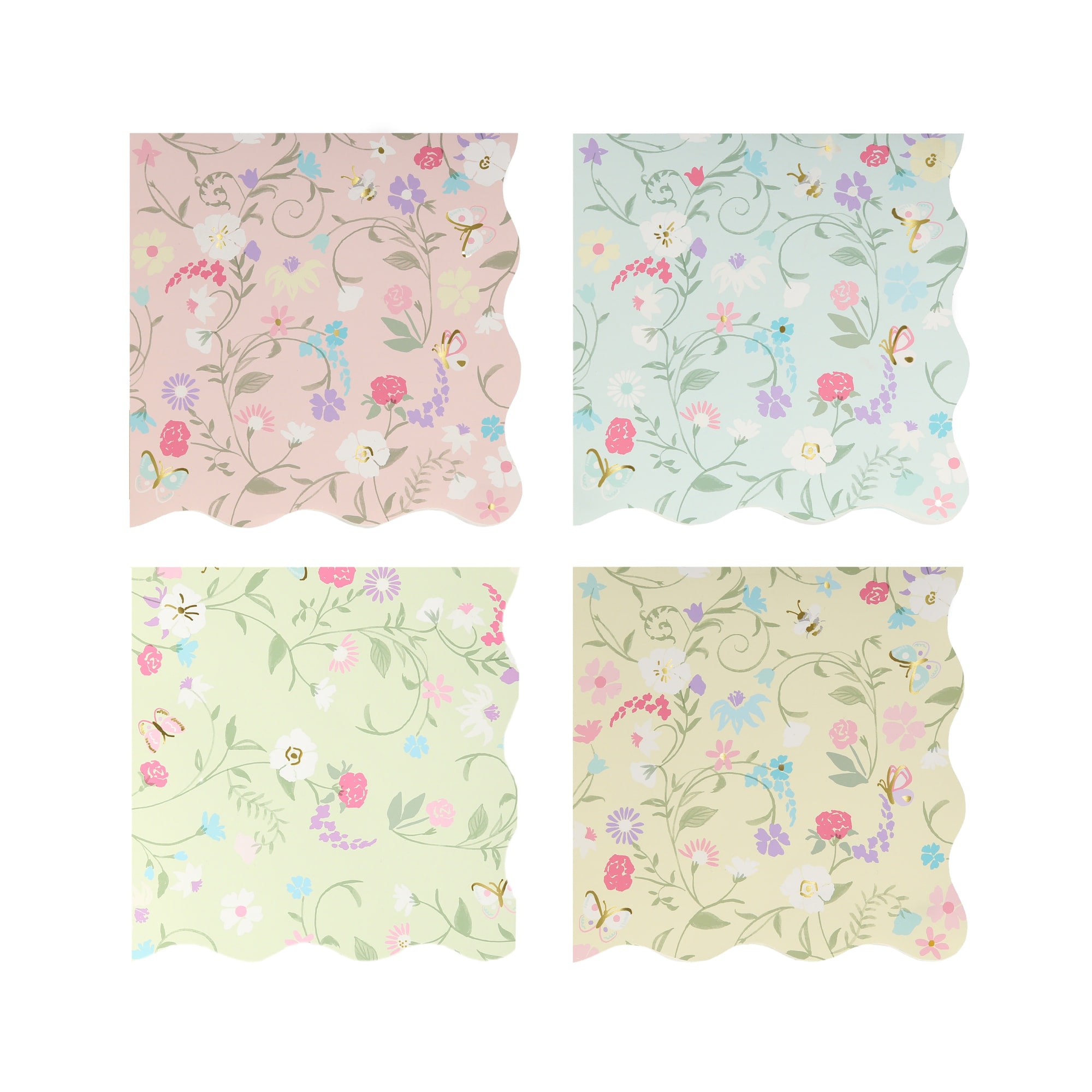 Ladurée Floral Small Napkins - Ladurée Çiçekli Peçeteler - S - 16'lı