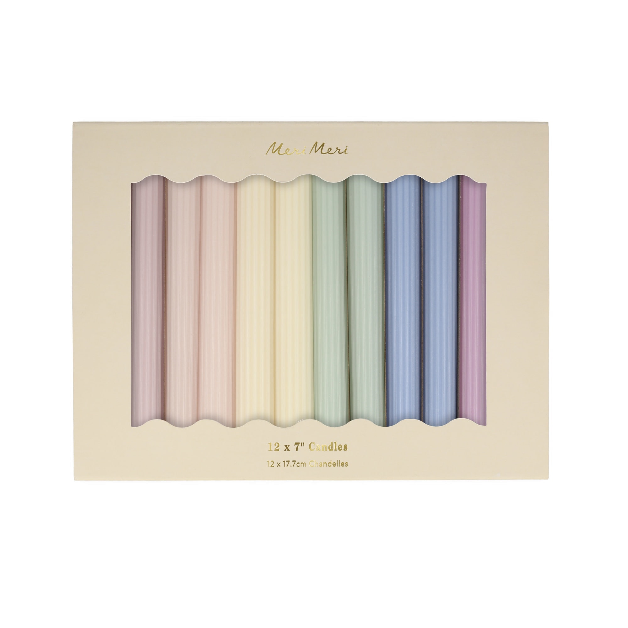 Pastel Taper Candles - Pastel Masa Mumları (12'li)