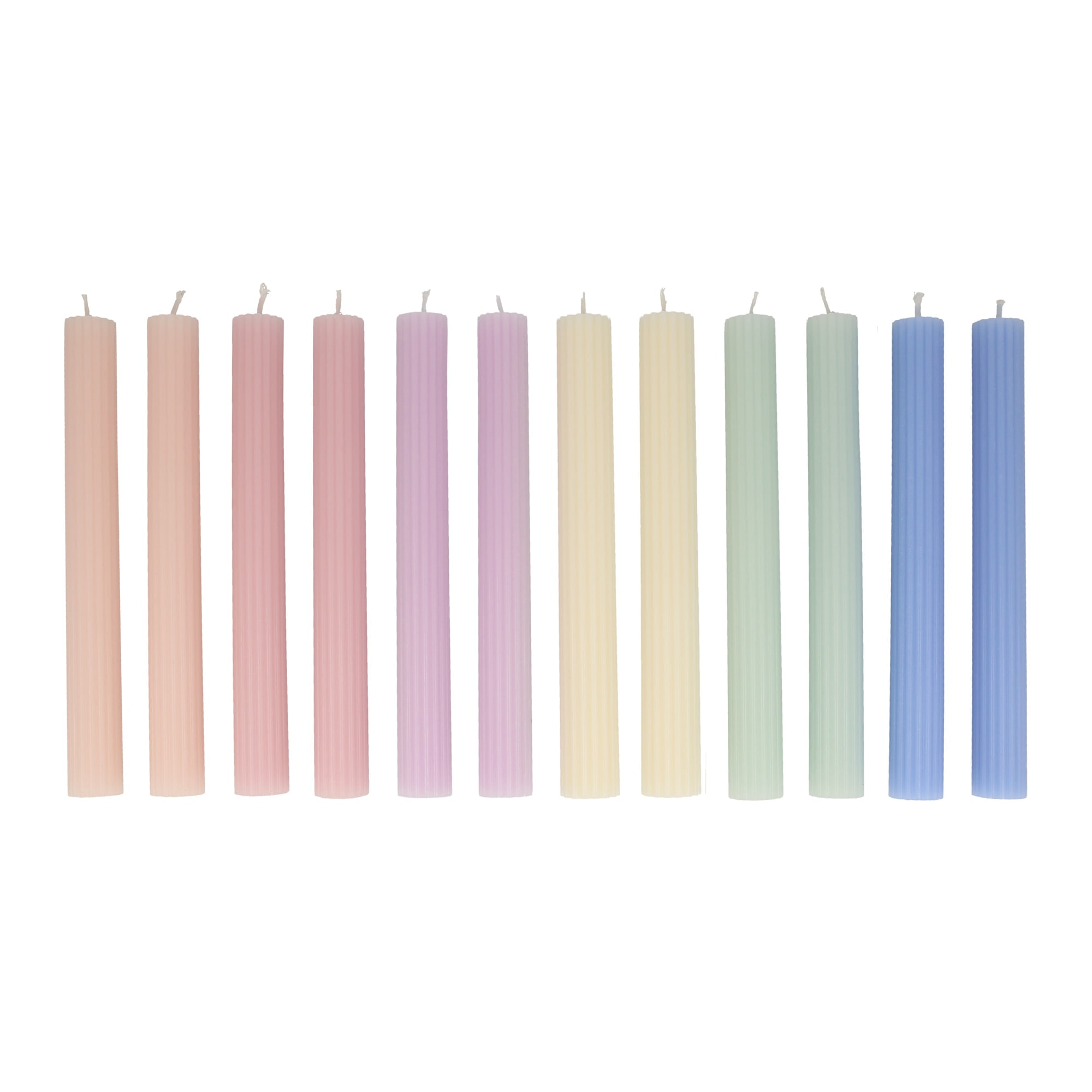 Pastel Taper Candles - Pastel Masa Mumları (12'li)