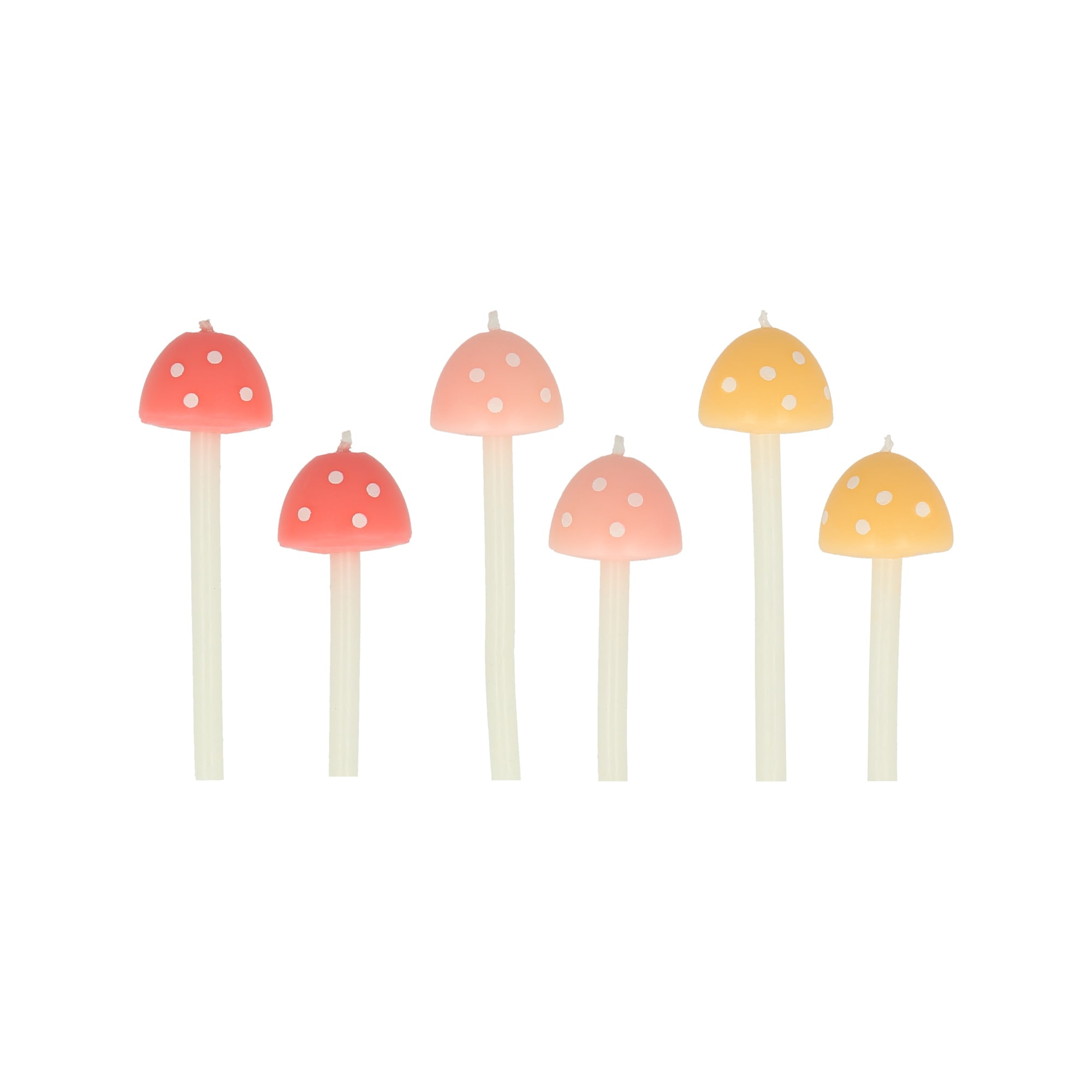 Mushroom Birthday Candles - Mantar Doğum Günü Mumları - 6'lı
