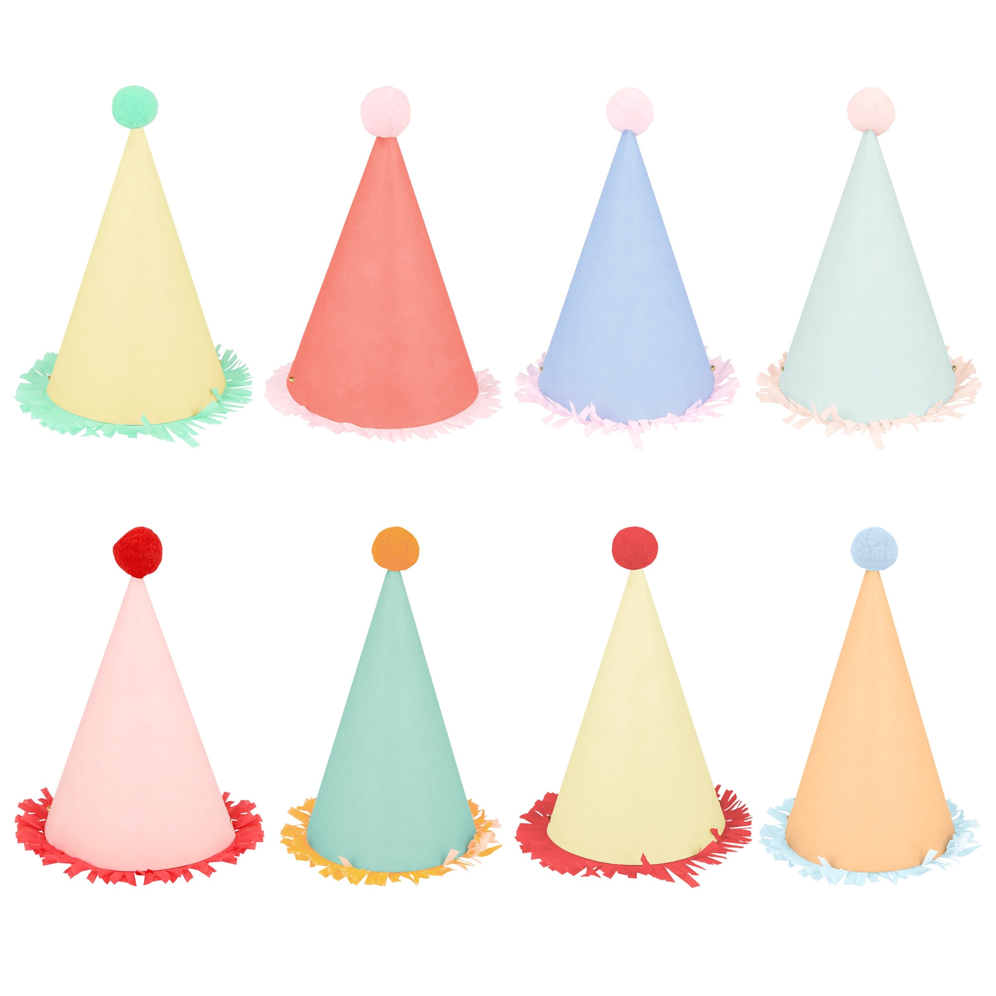 Large Party Hats - Pon Ponlu Parti Şapkaları (L)