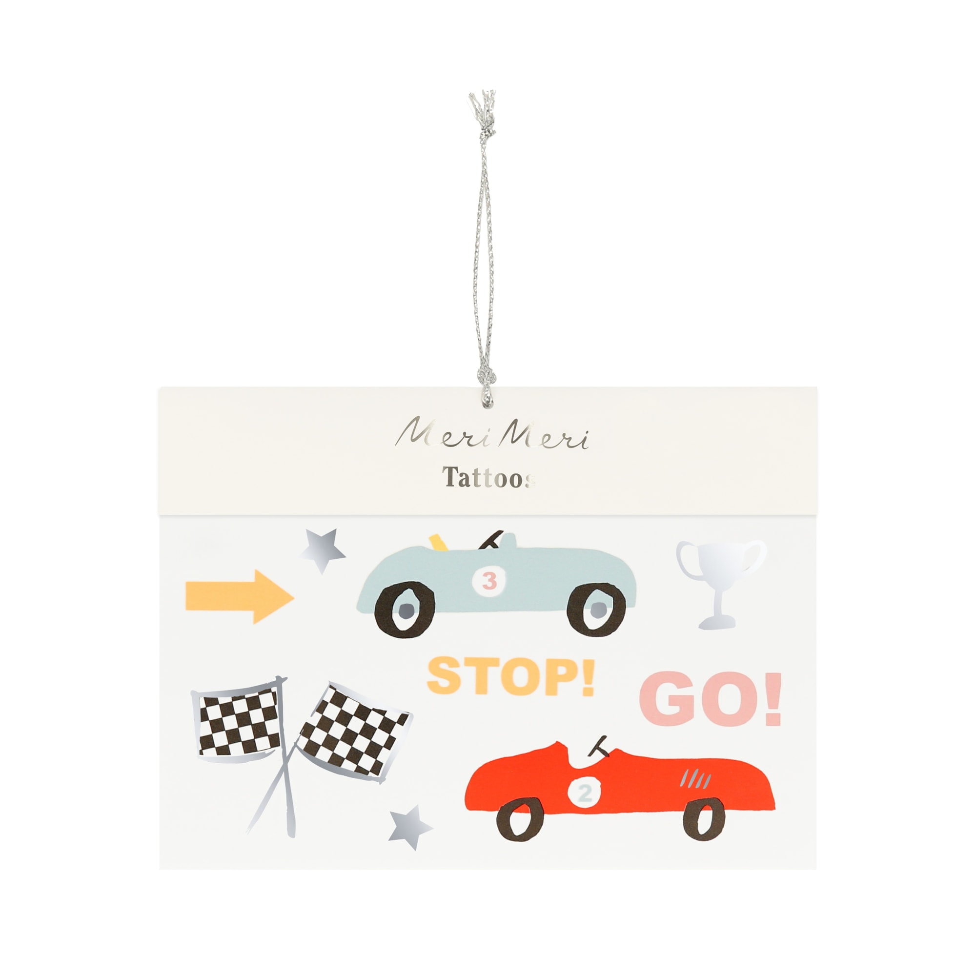 Race Cars Tattoos - Araba Yarışı Geçici Dövmeler (x2)