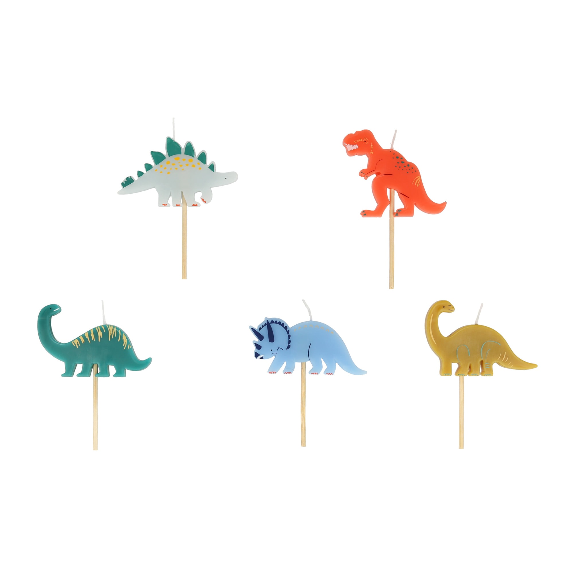 Mini Dino Candles - Mini Dinozor Mumlar - 5'li