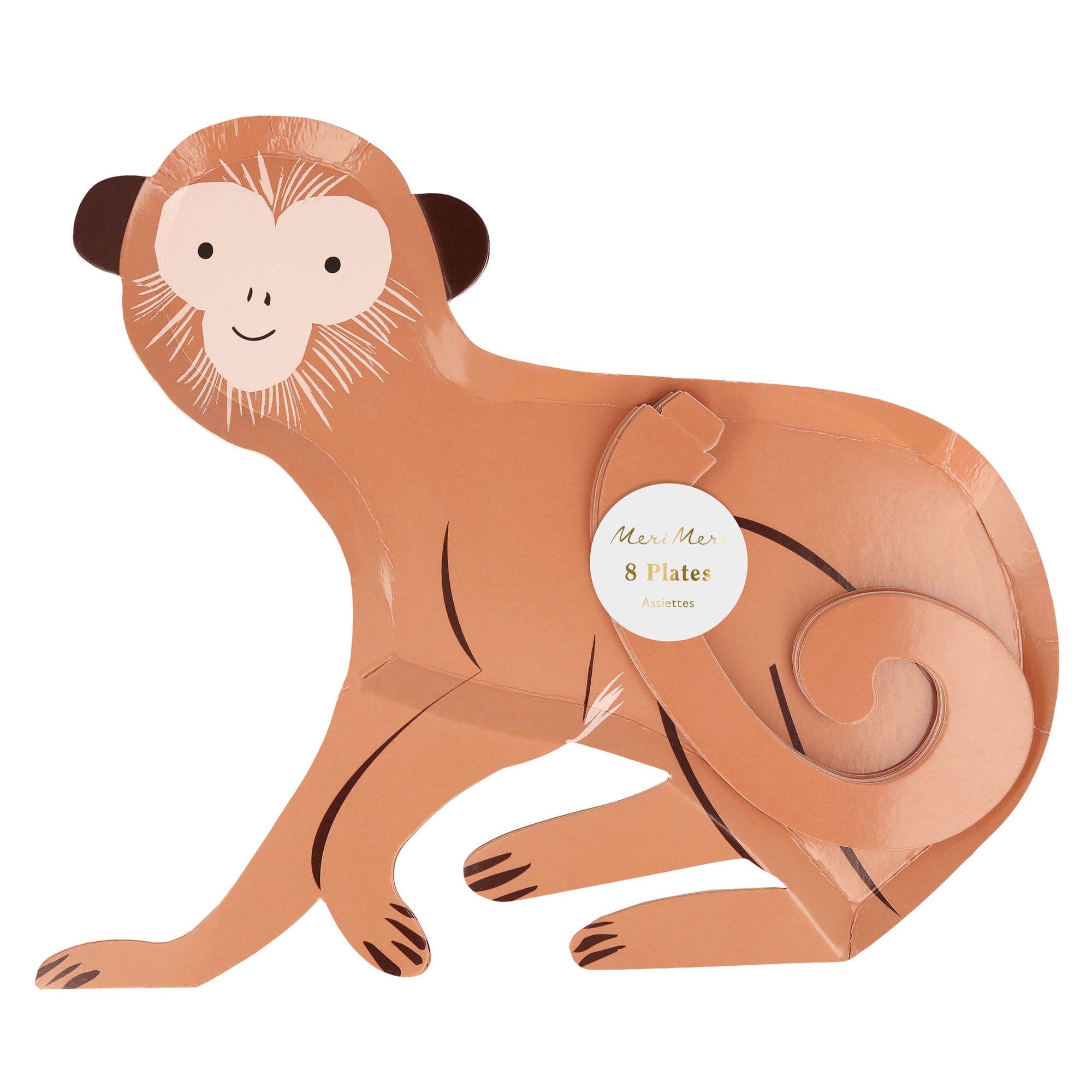 Monkey Plates - Maymun Tabaklar - 8'li