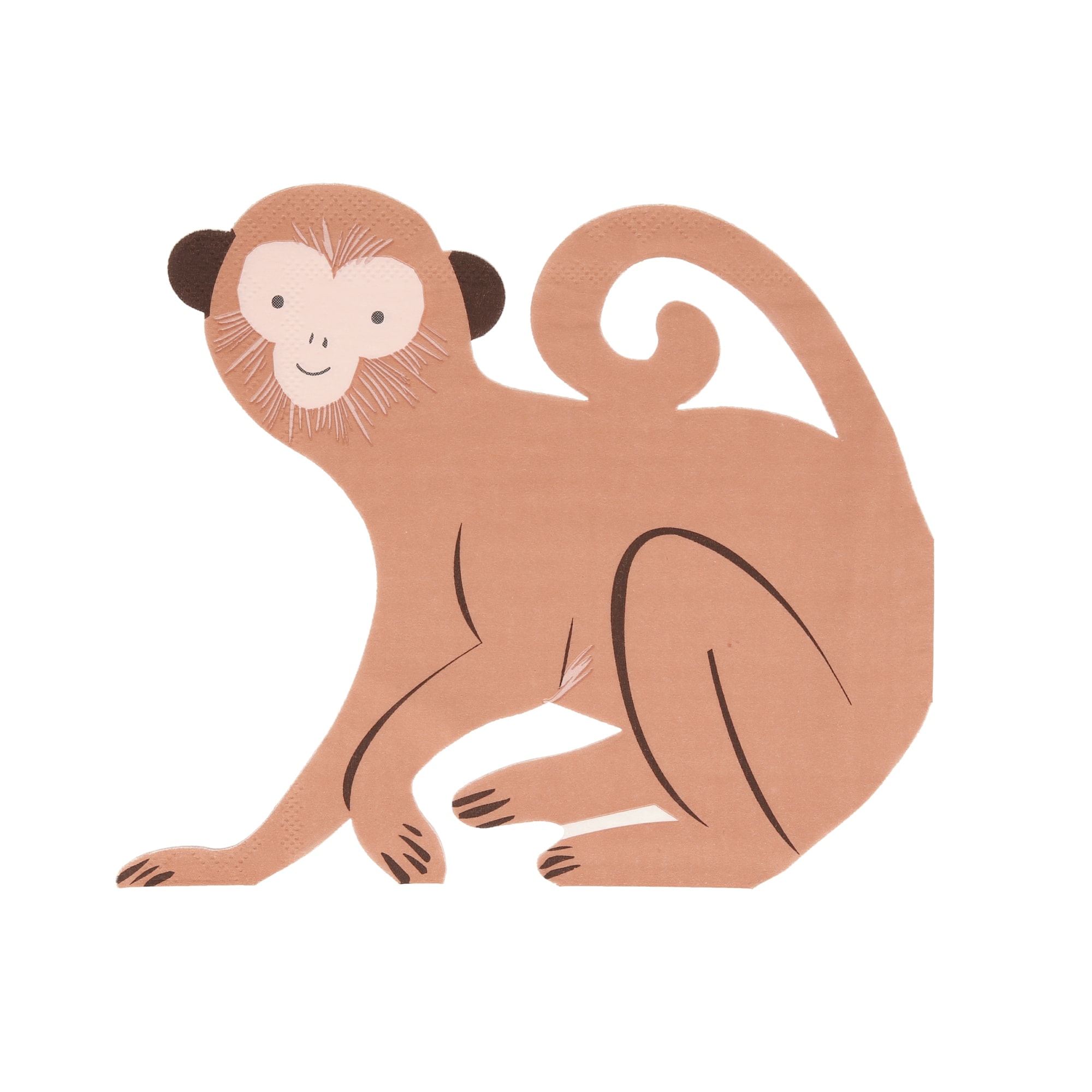 Monkey Die Cut Napkins - Maymun Peçeteler - 16'lı