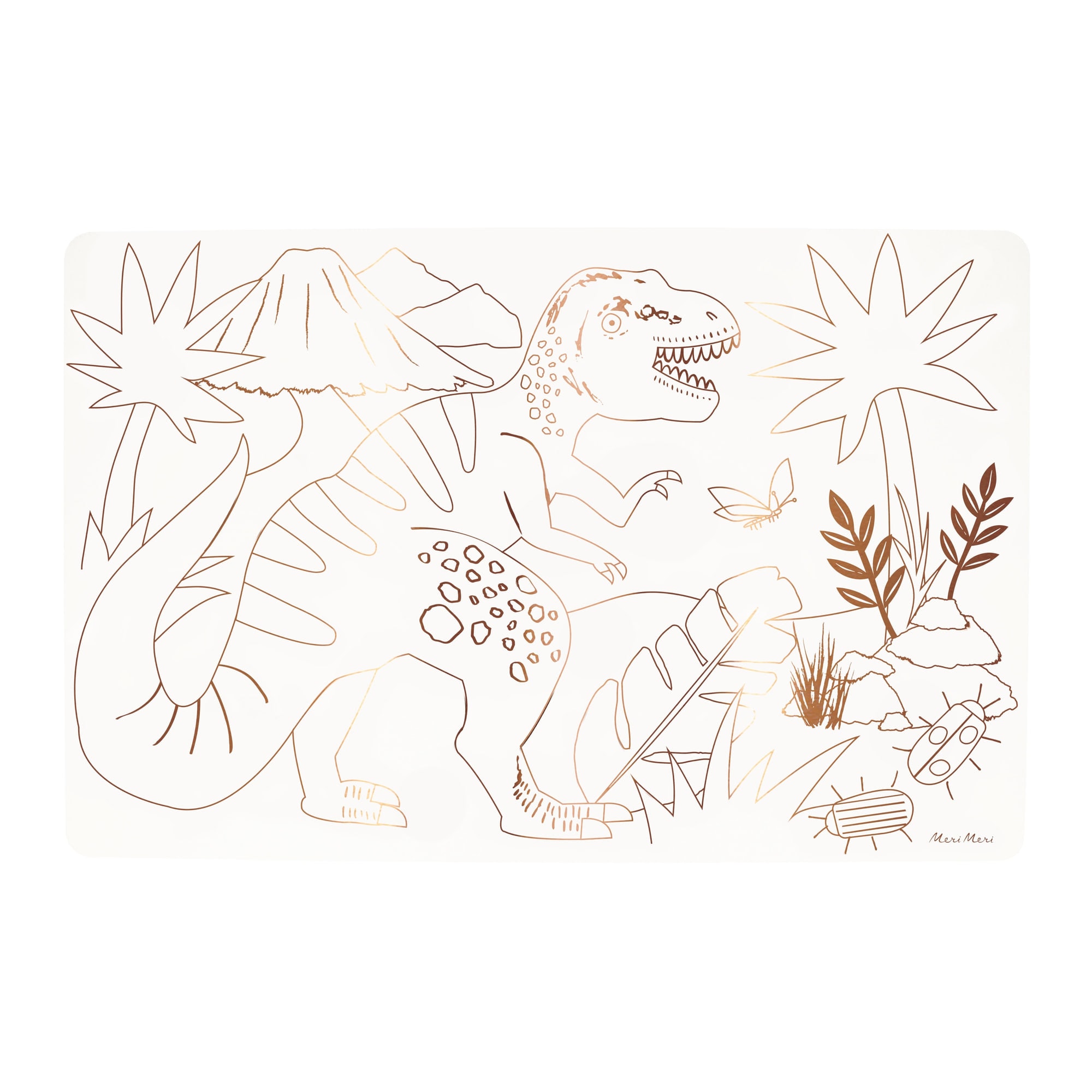 Dinosaurs Colouring Placemats - Dinozorlar Boyama Amerikan Servisleri (x8)