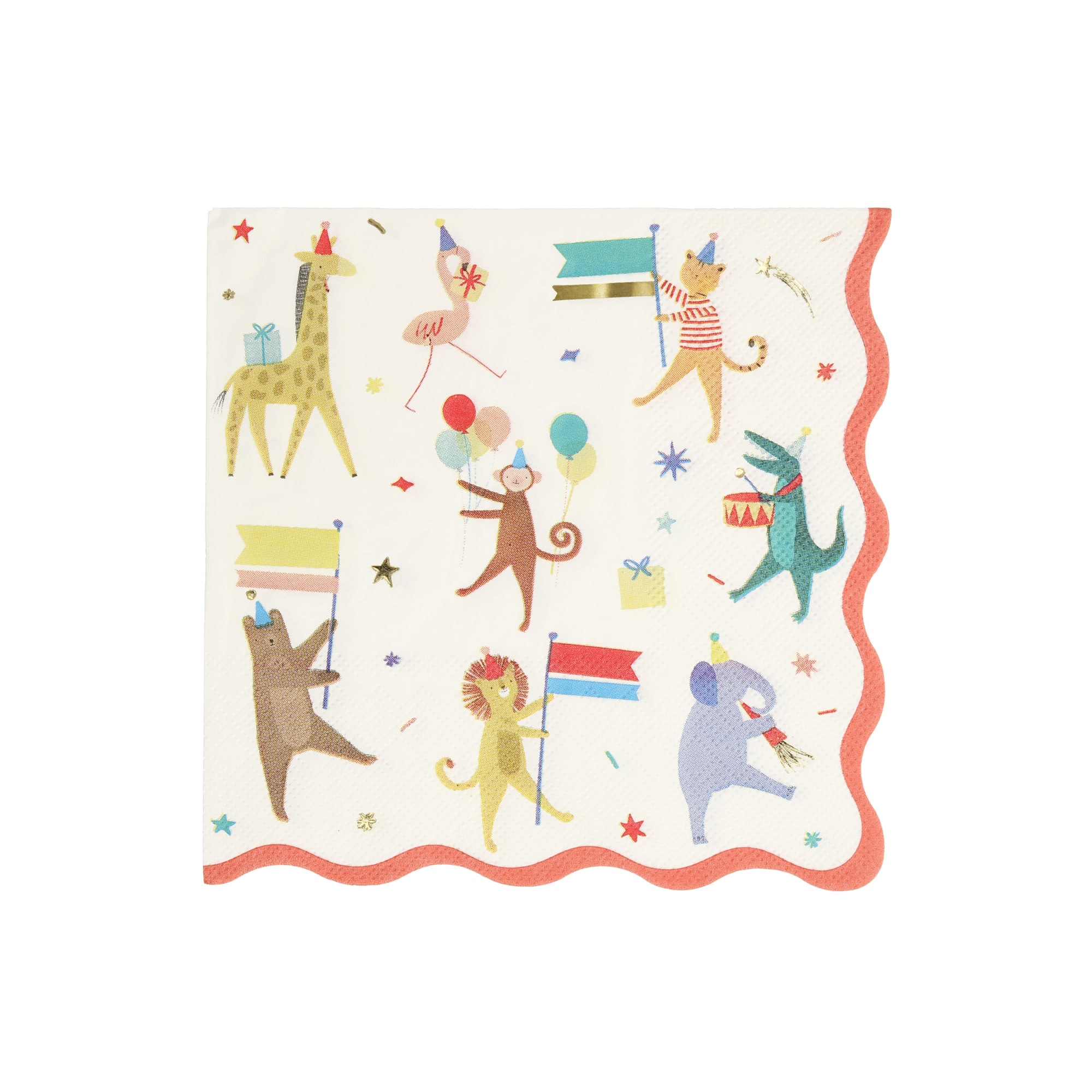 Animal Parade Large Napkins - Hayvanlar Geçit Töreni Peçeteler (16'lı)