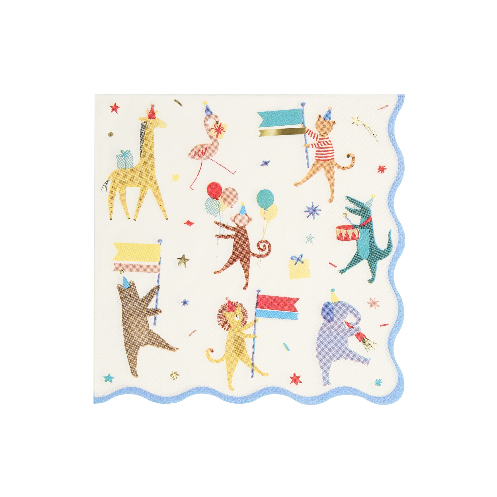Animal Parade Large Napkins - Hayvanlar Geçit Töreni Peçeteler (16'lı)