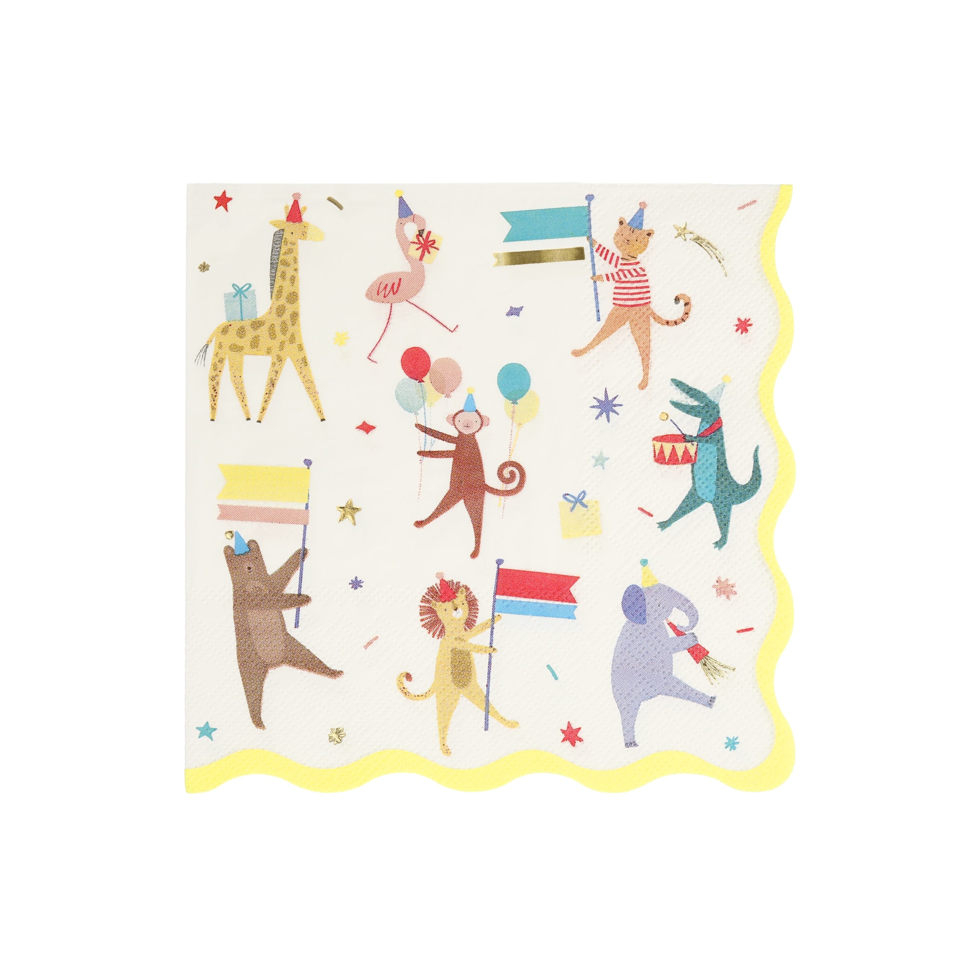 Animal Parade Large Napkins - Hayvanlar Geçit Töreni Peçeteler (16'lı)