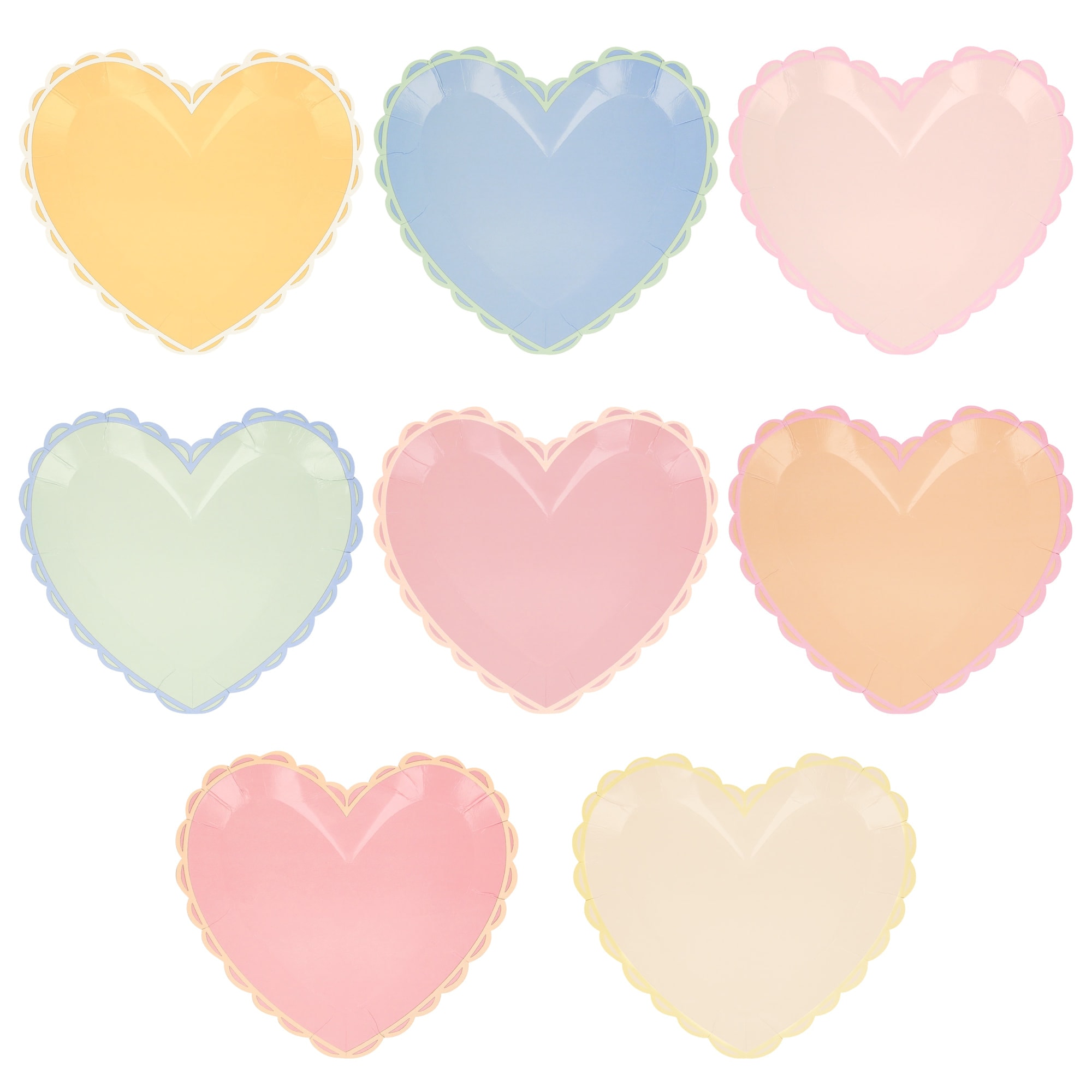 Pastel Ton Kalp Tabaklar (L) (8'li)