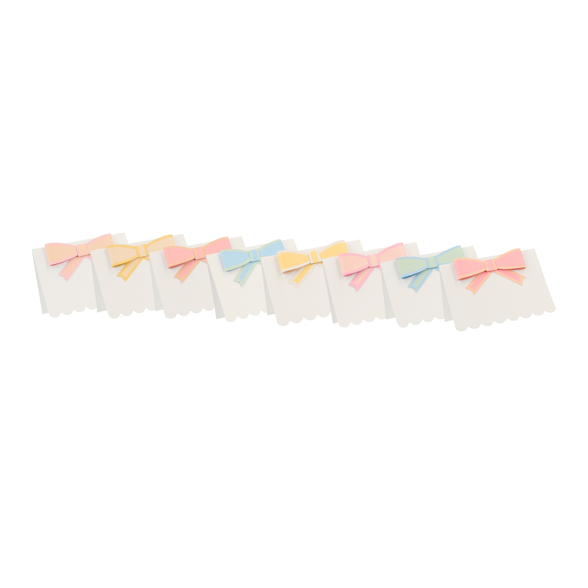 Fiyonklu İsim Kartları - Pastel - 8 Adet