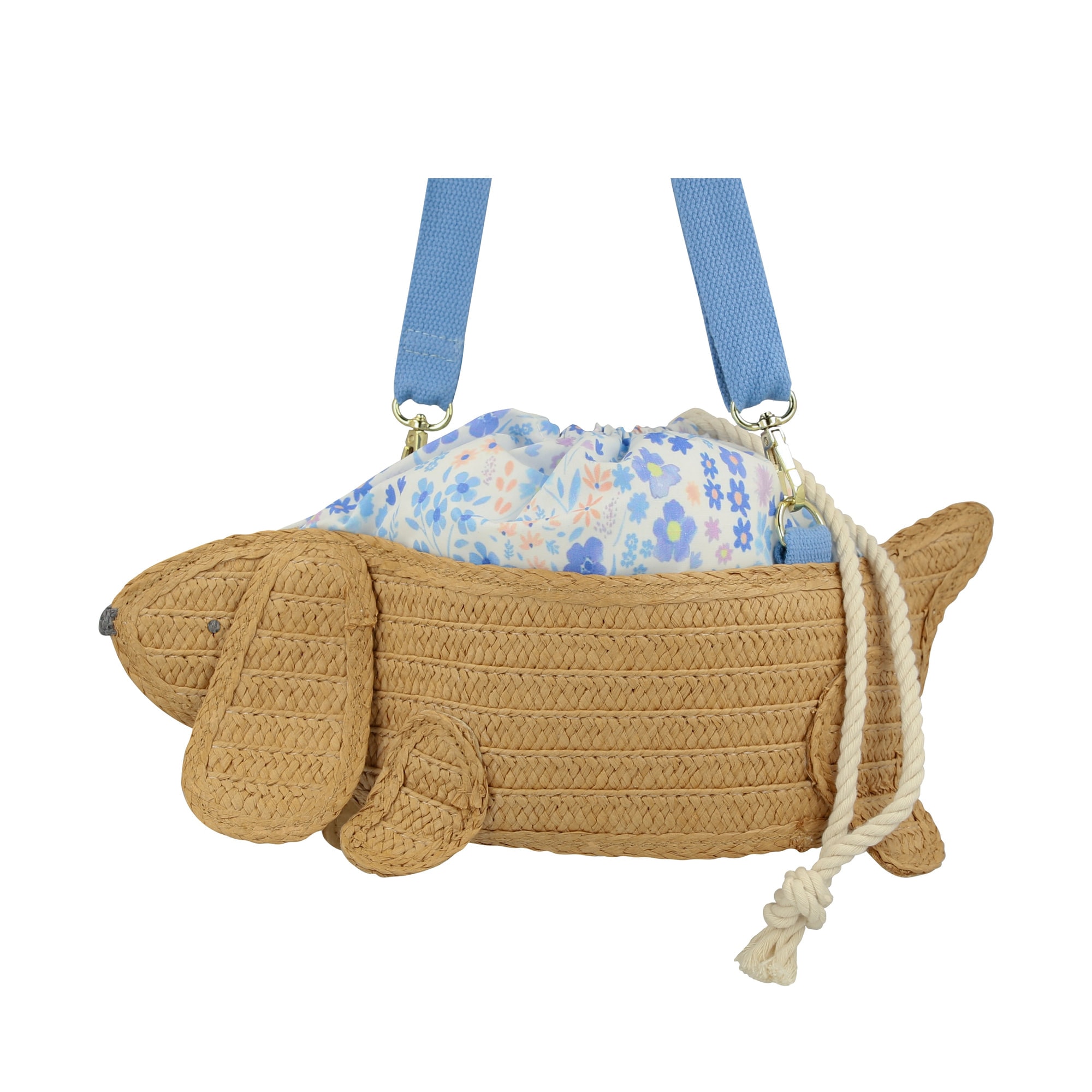 Woven Sausage Dog Bag - Hasır Sosi Köpek Çanta