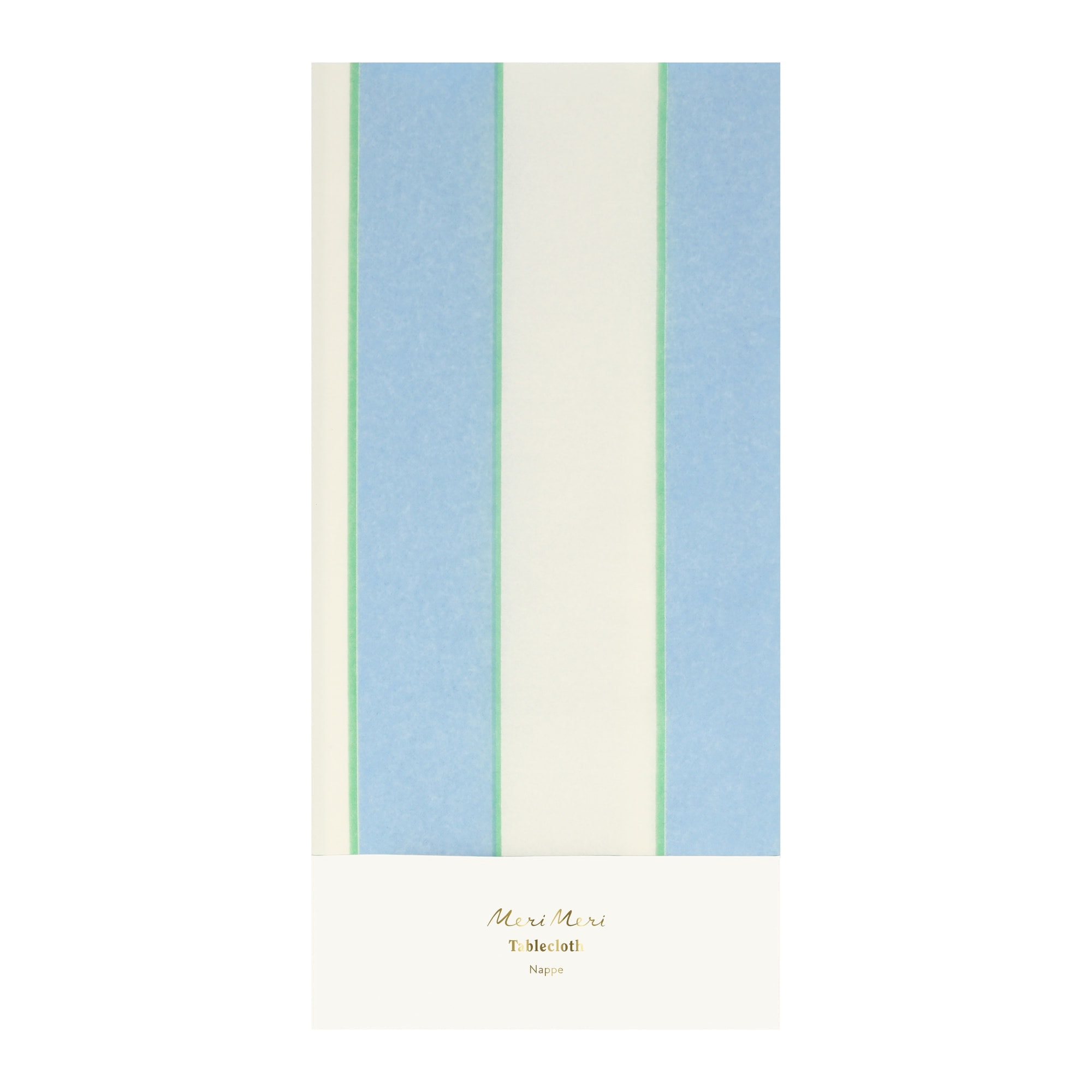 Pale Blue Stripe Tablecloth - Soluk Mavi Çizgili Kağıt Masa Örtüsü