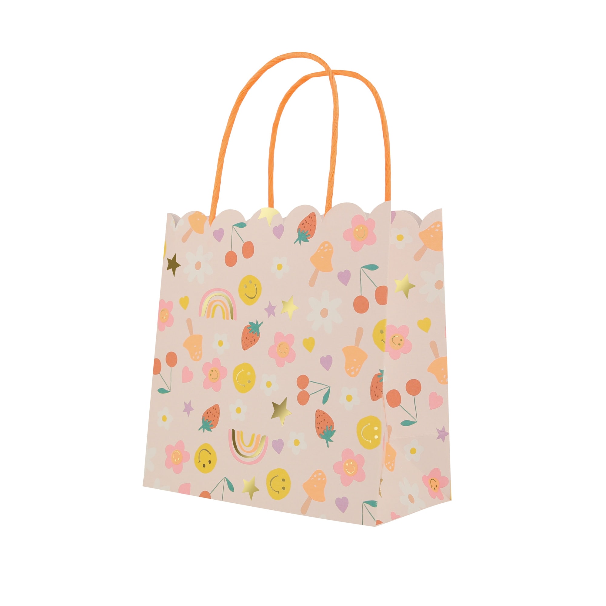 Happy Face Icons Party Bags - Mutlu Yüz Semboller Parti Çantaları (x8)
