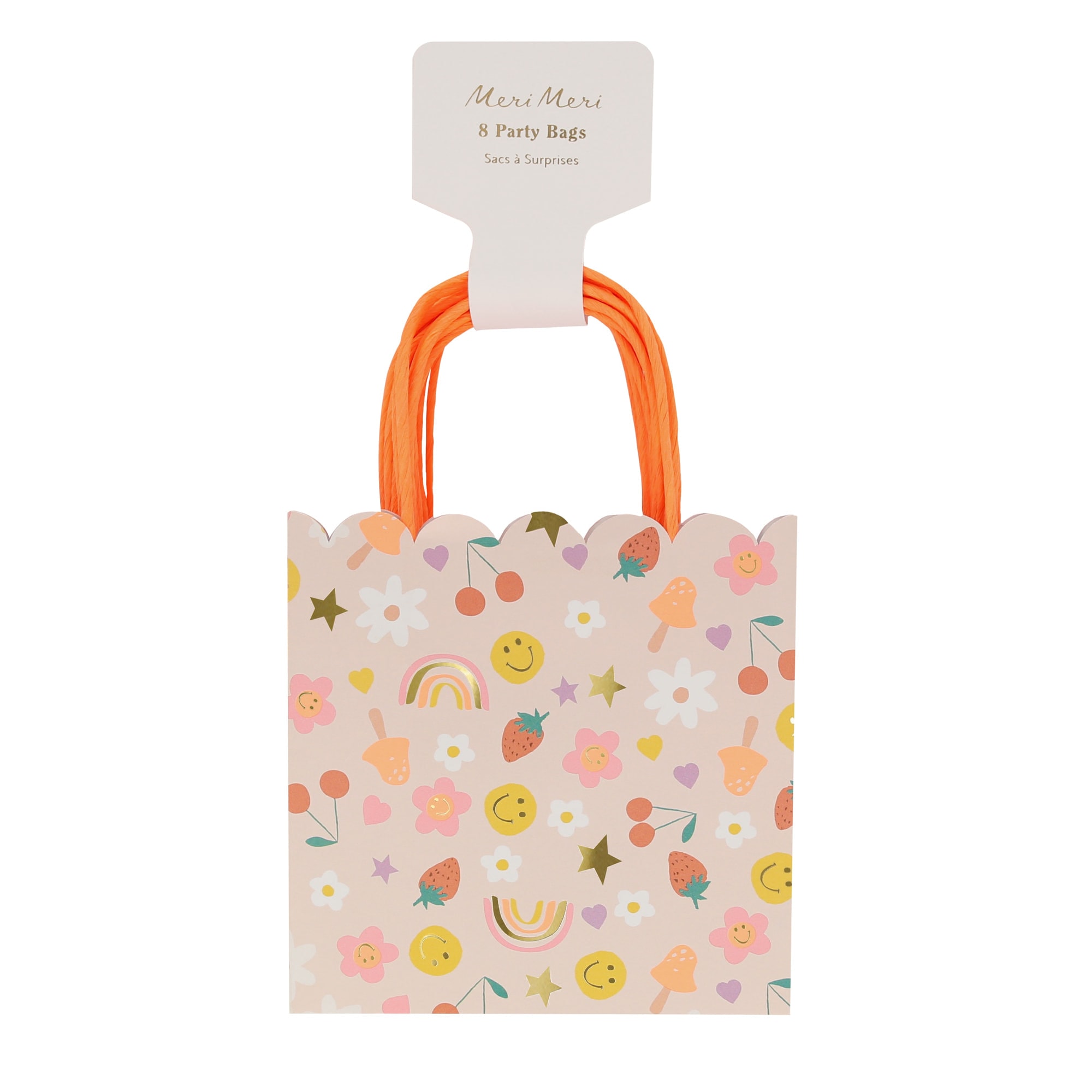 Happy Face Icons Party Bags - Mutlu Yüz Semboller Parti Çantaları (x8)