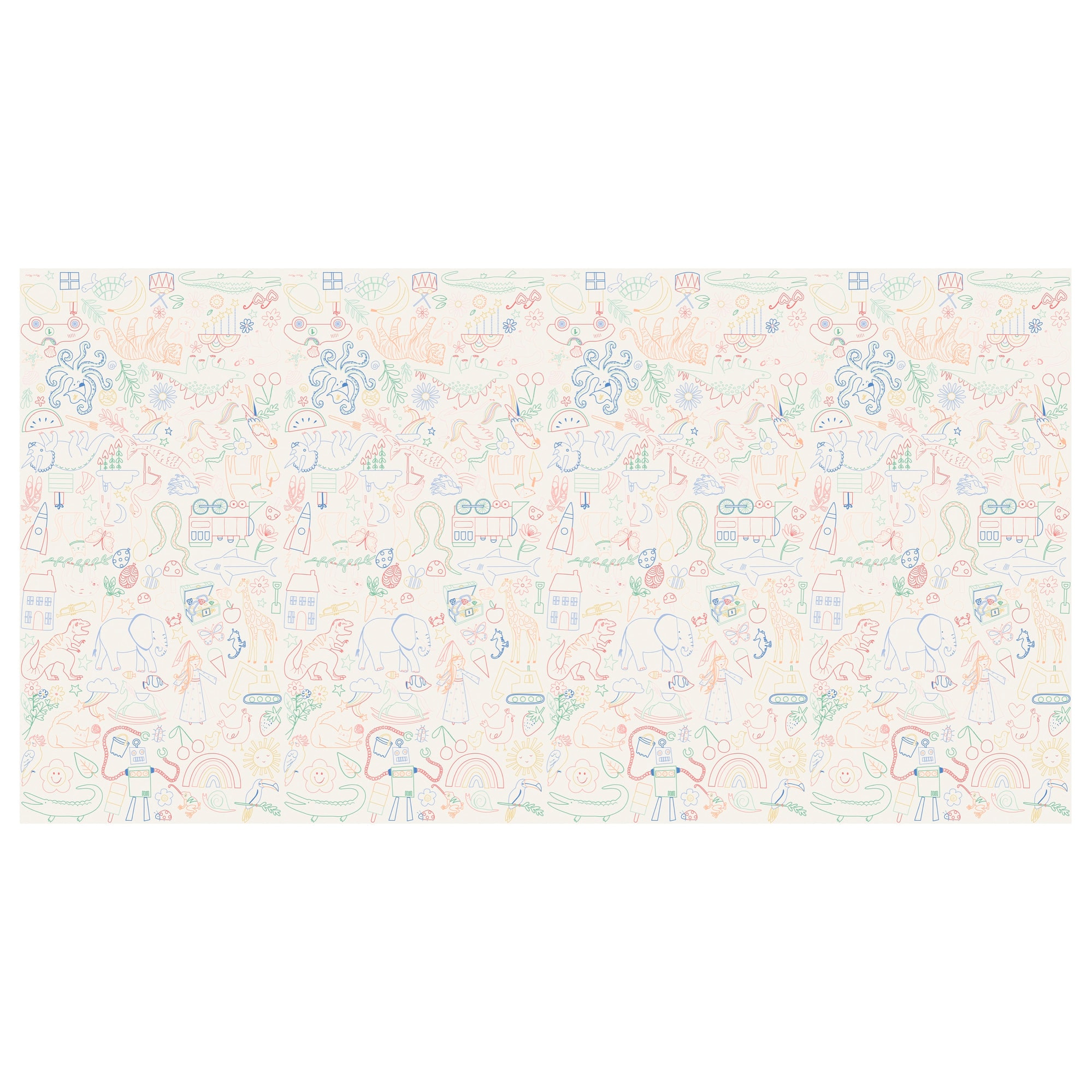 Colour in Tablecloth - Boyama Etkinliği Kağıt Masa Örtüsü