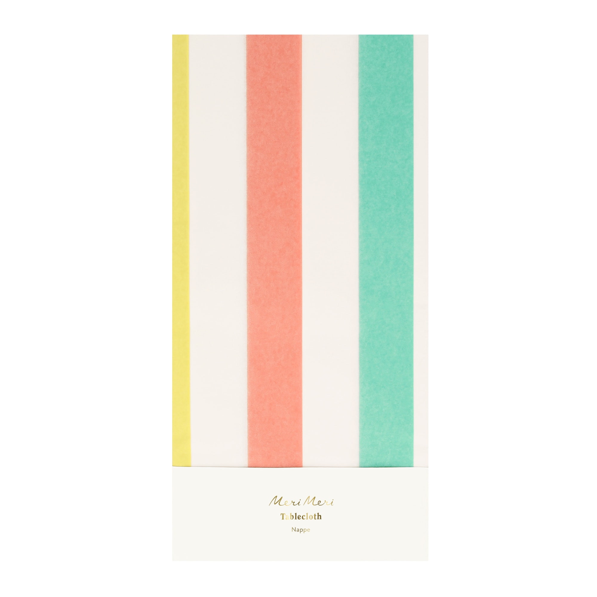 Multi Stripe Tablecloth - Multi Renkli Çizgili Kağıt Masa Örtüsü
