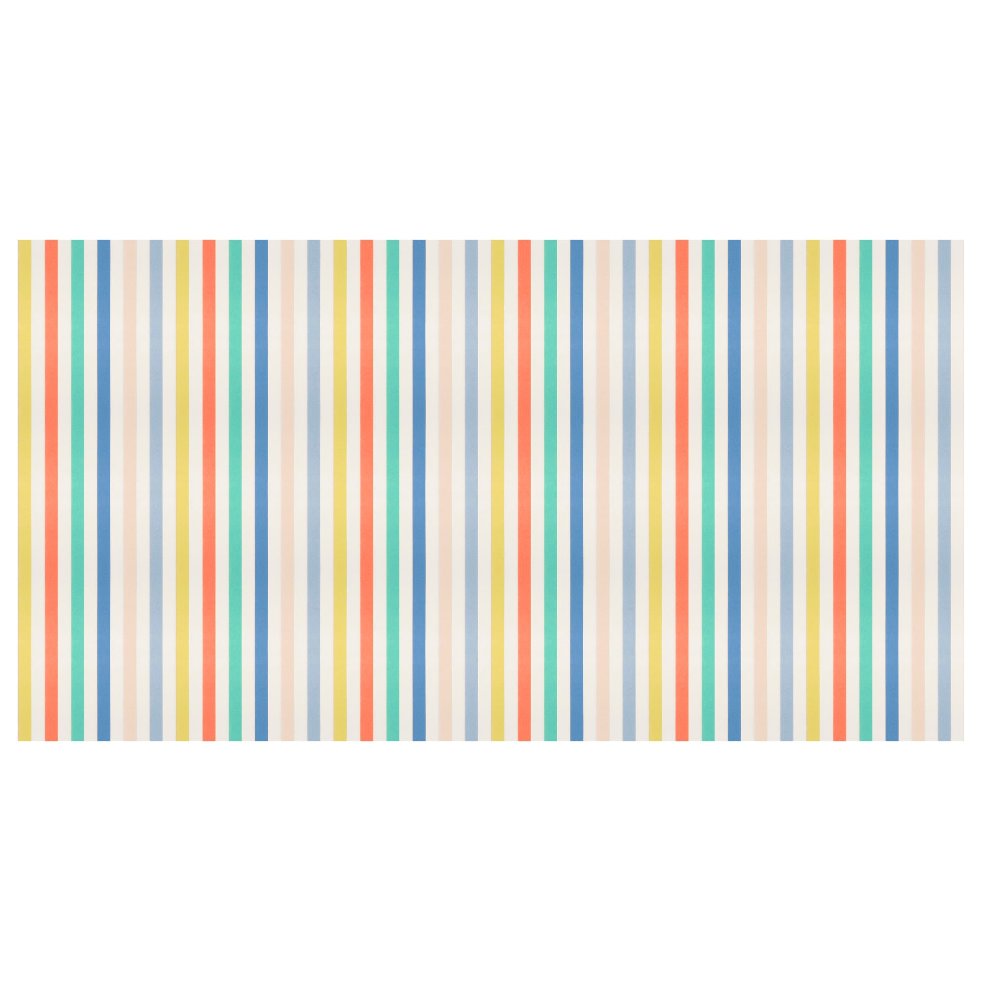 Multi Stripe Tablecloth - Multi Renkli Çizgili Kağıt Masa Örtüsü