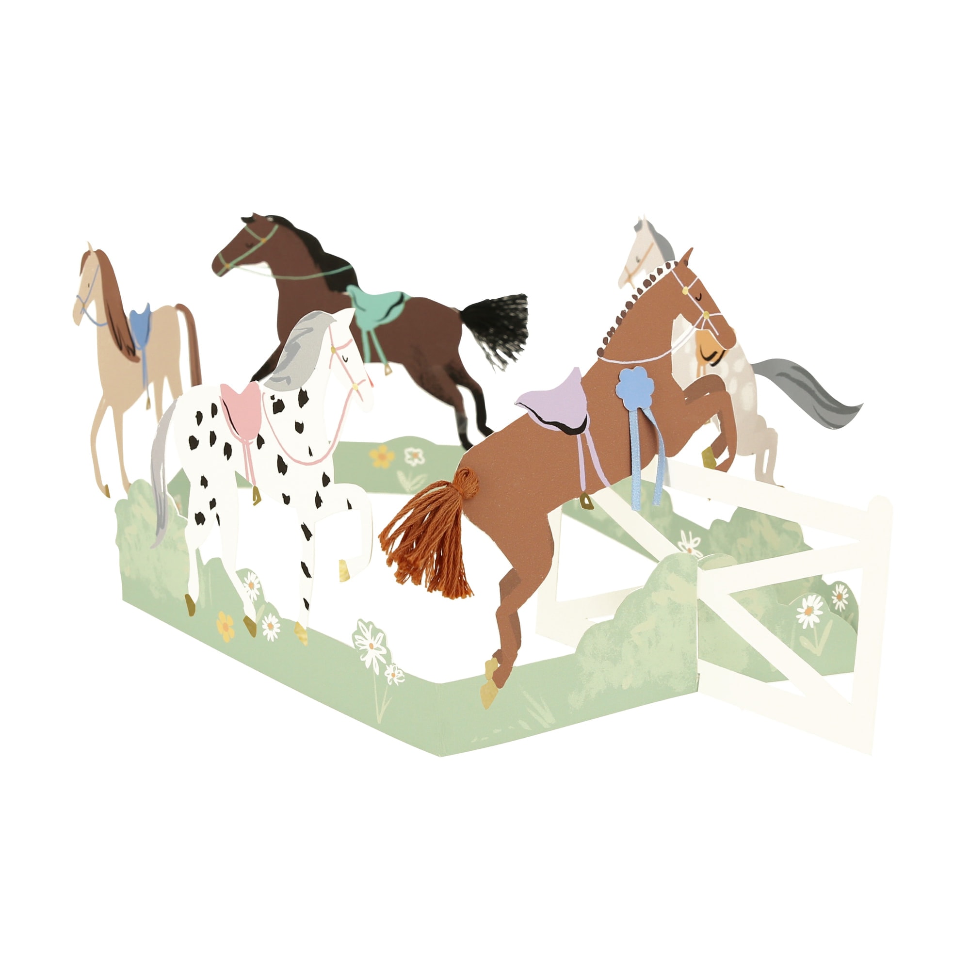 Concertina Horse Card - Atlar Tebrik Kartı