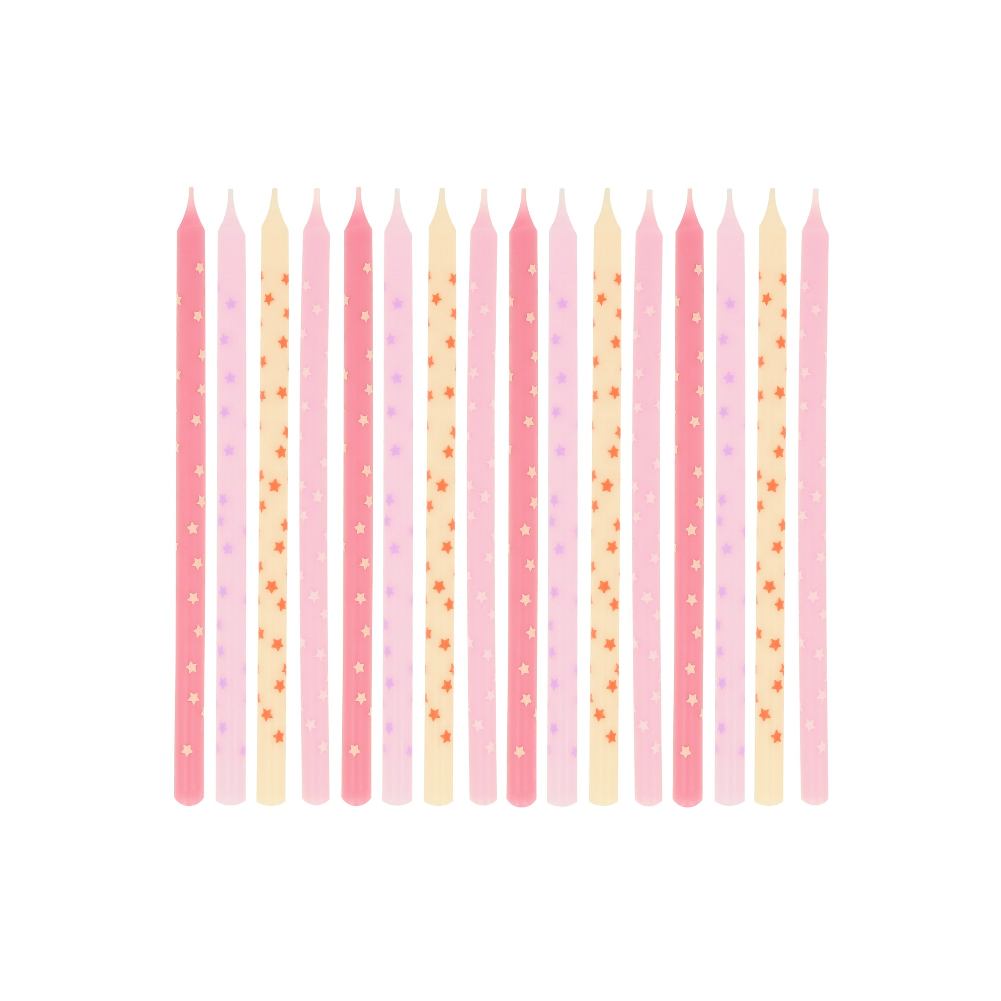 Pink Stars Candles - Pembe Yıldızlar Mumlar (x16)